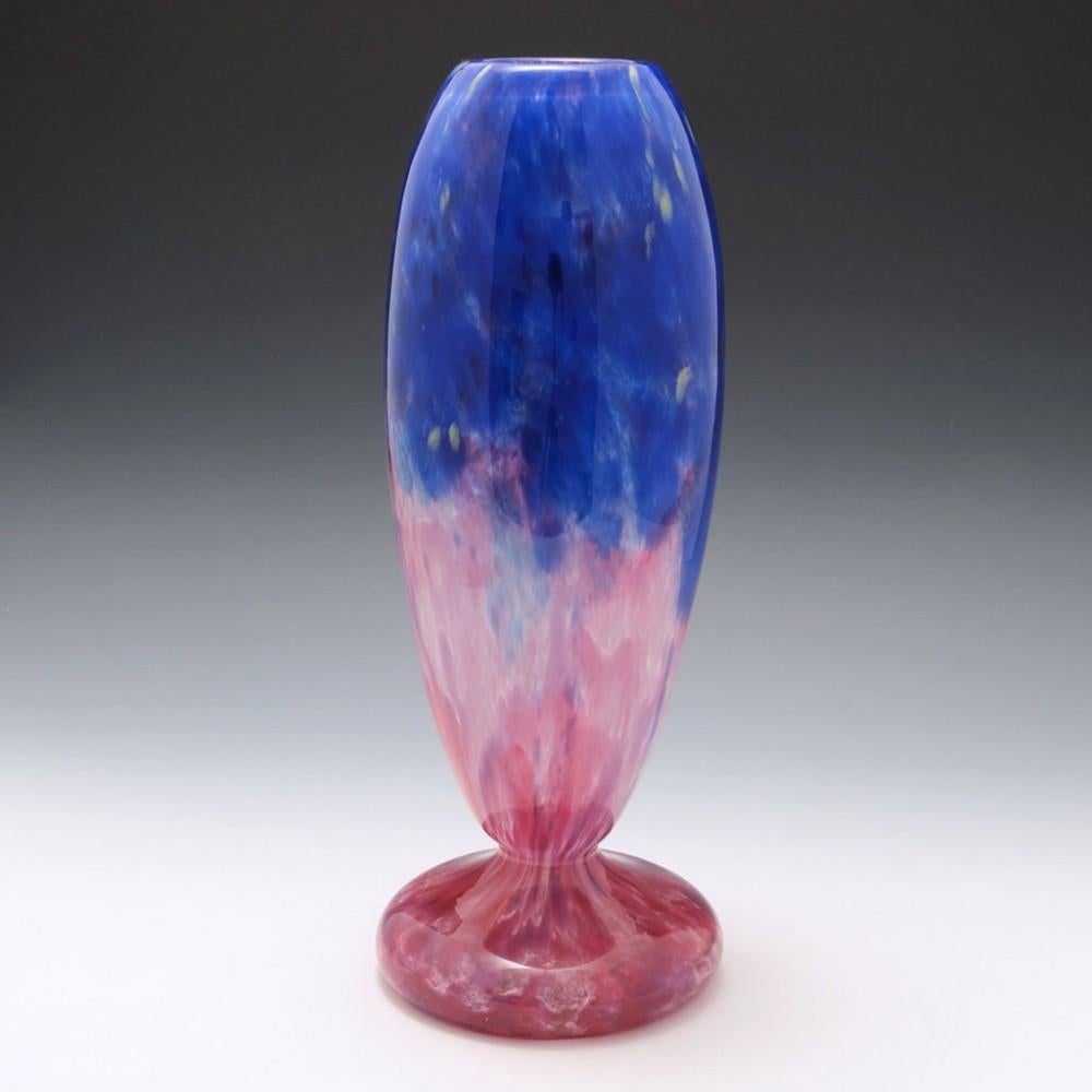 French Tall Schneider Jade Art Deco Vase C1925