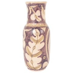 Tall Vase with Floral Decoration by Guido Gambone