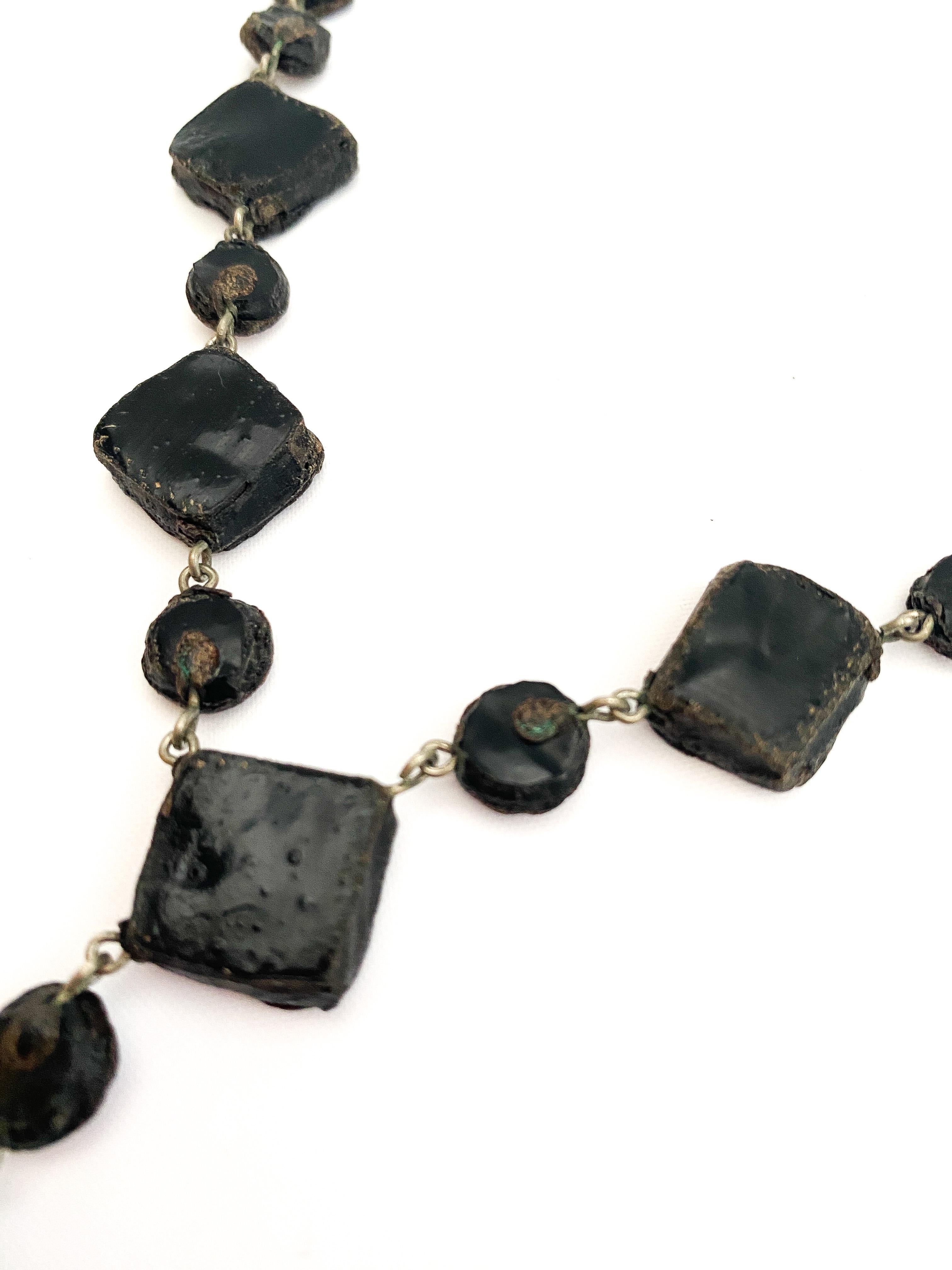 Collana sautoir con talousel e specchio rosa tenue, Line Vautrin, Francia, anni '60 in vendita 8