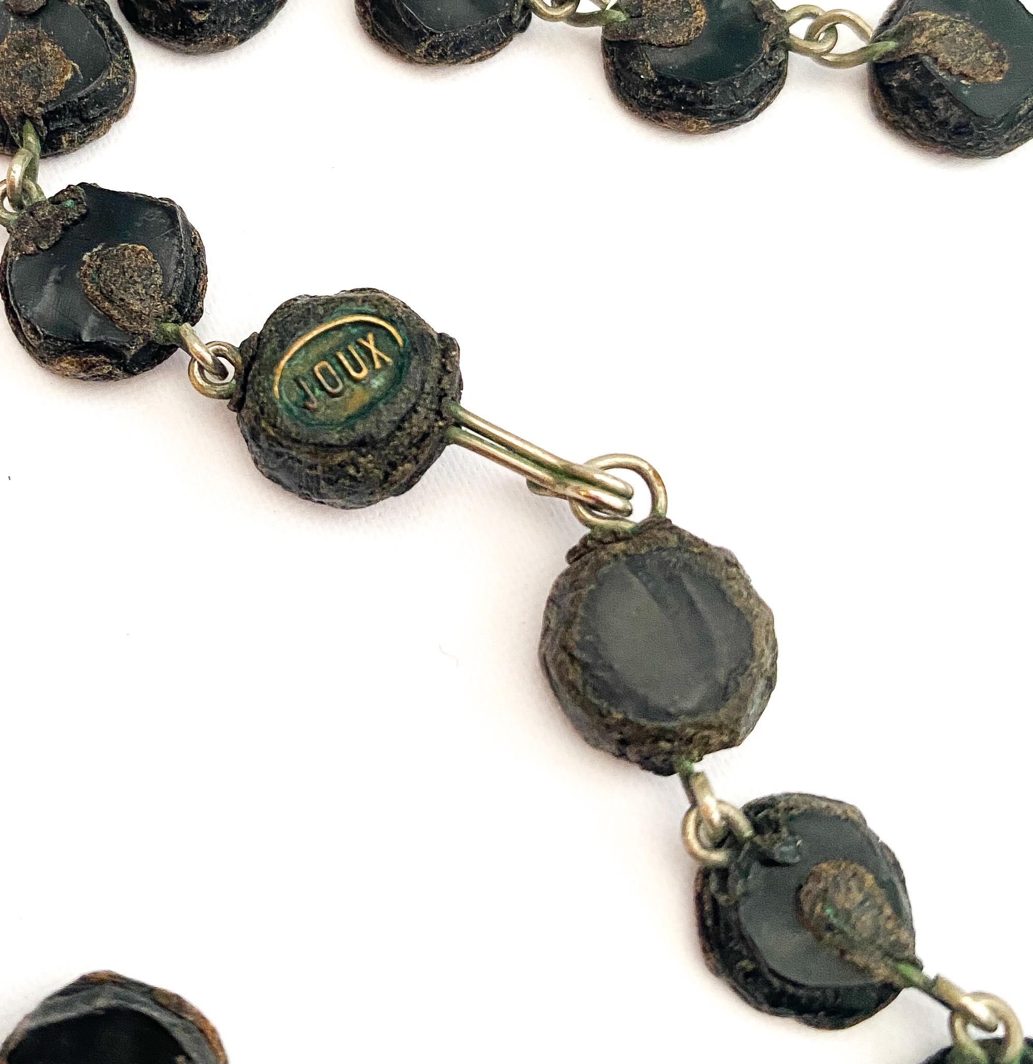 Collana sautoir con talousel e specchio rosa tenue, Line Vautrin, Francia, anni '60 in vendita 9