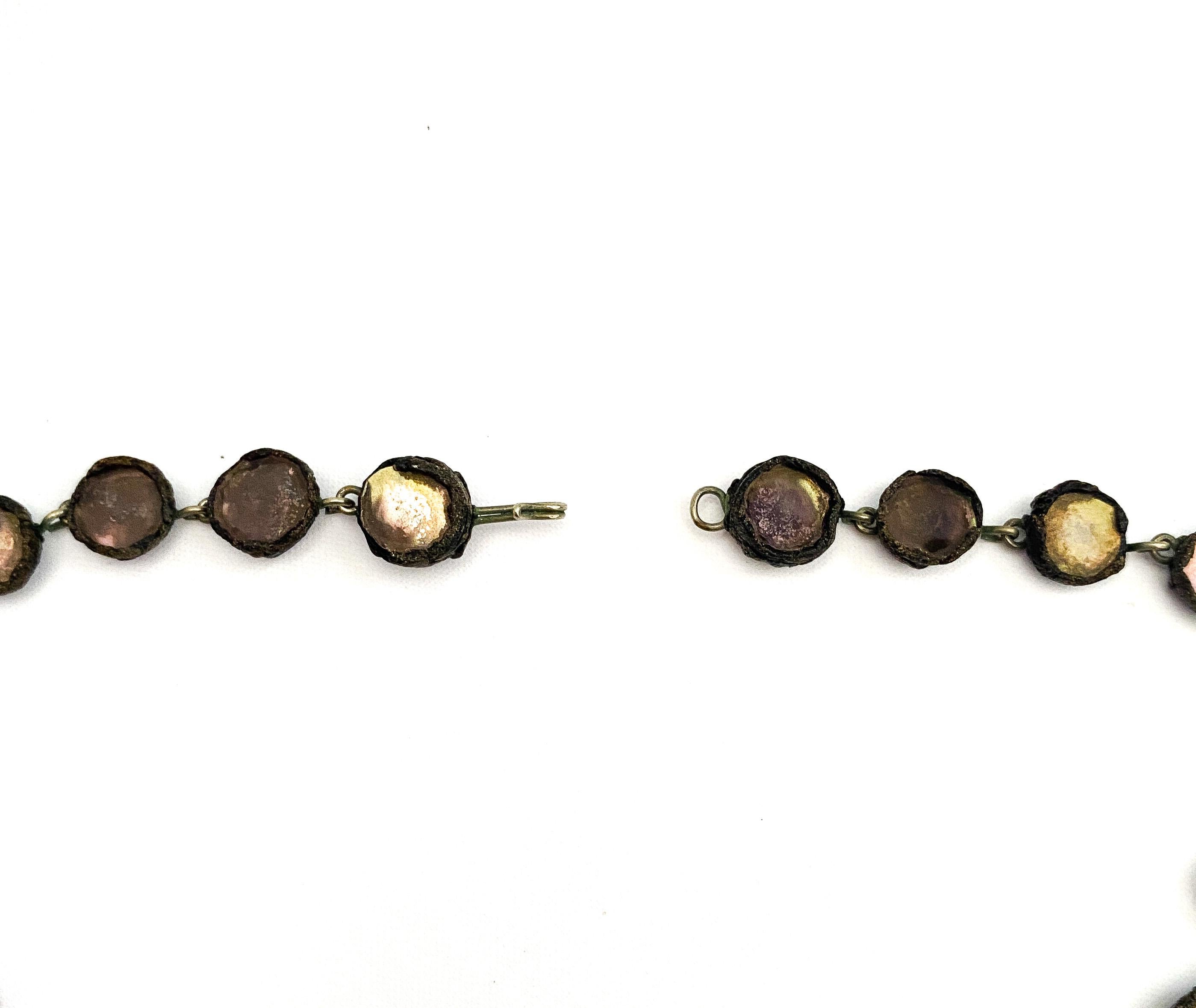 Collana sautoir con talousel e specchio rosa tenue, Line Vautrin, Francia, anni '60 in vendita 11
