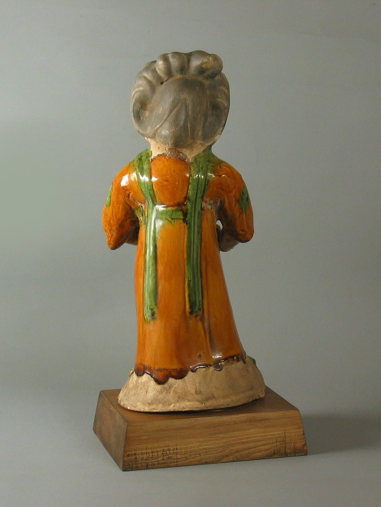 Chinese Tang Style Sancai-Glazed Figure of a Court Lady For Sale