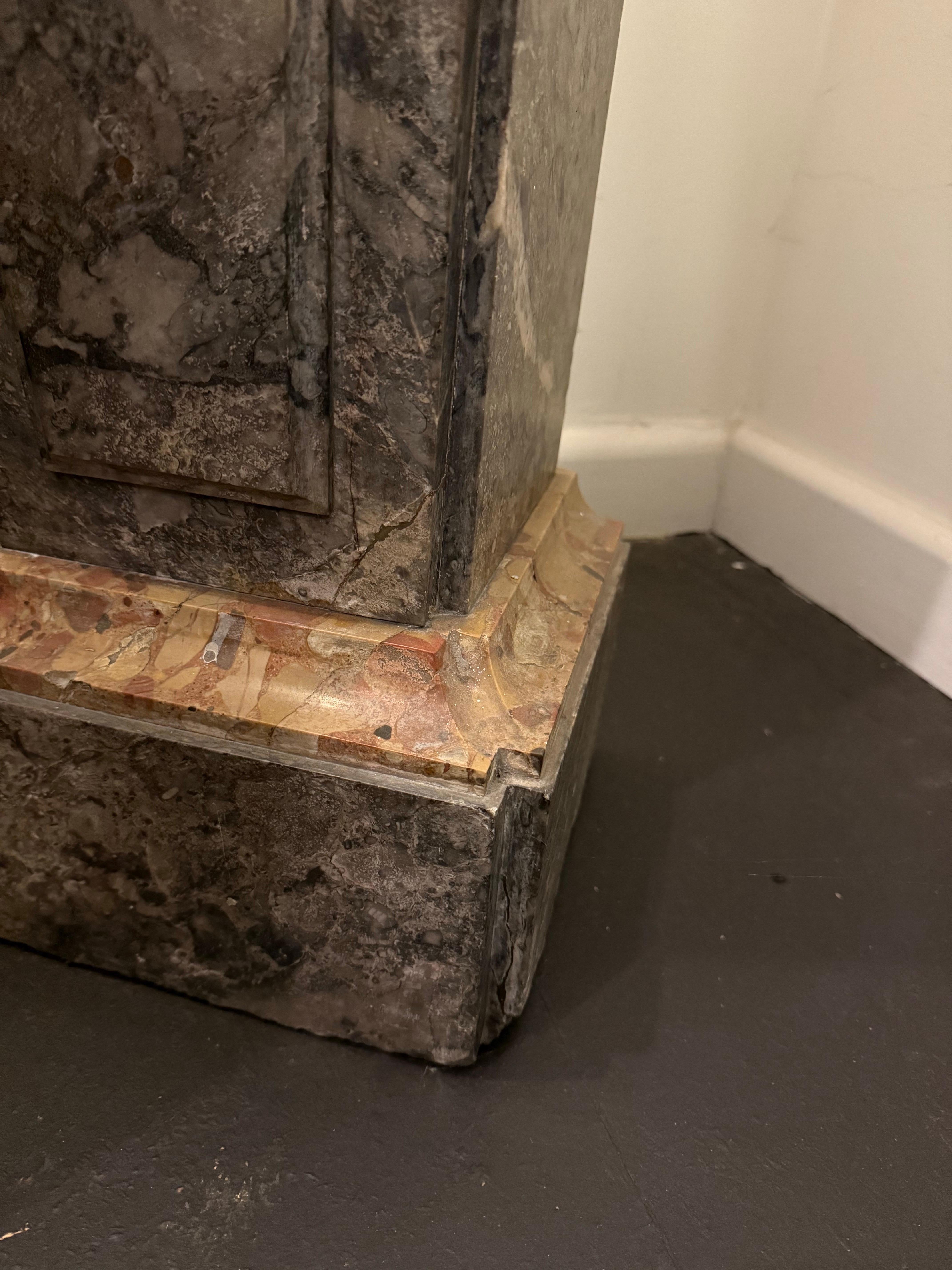 A Tapered Square Marble Pillar, 19th Century For Sale 4