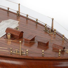 A Teak Model of the Stern of HMS Howe, Presented to Captain Assheton Gore