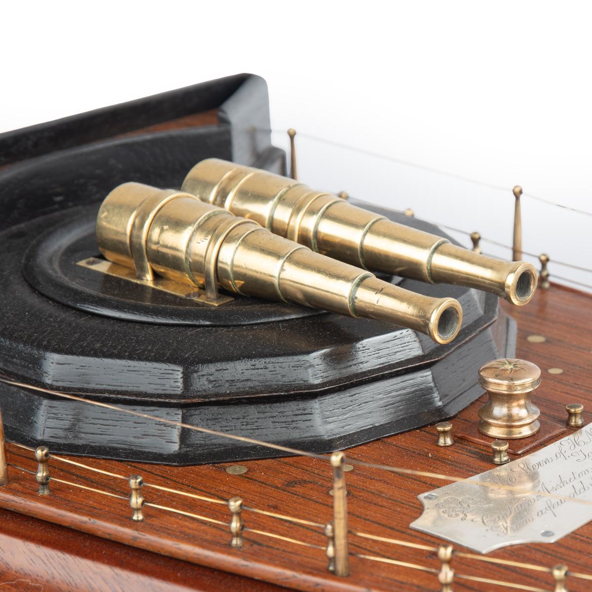 English A Teak Model of the Stern of HMS Howe, Presented to Captain Assheton Gore For Sale
