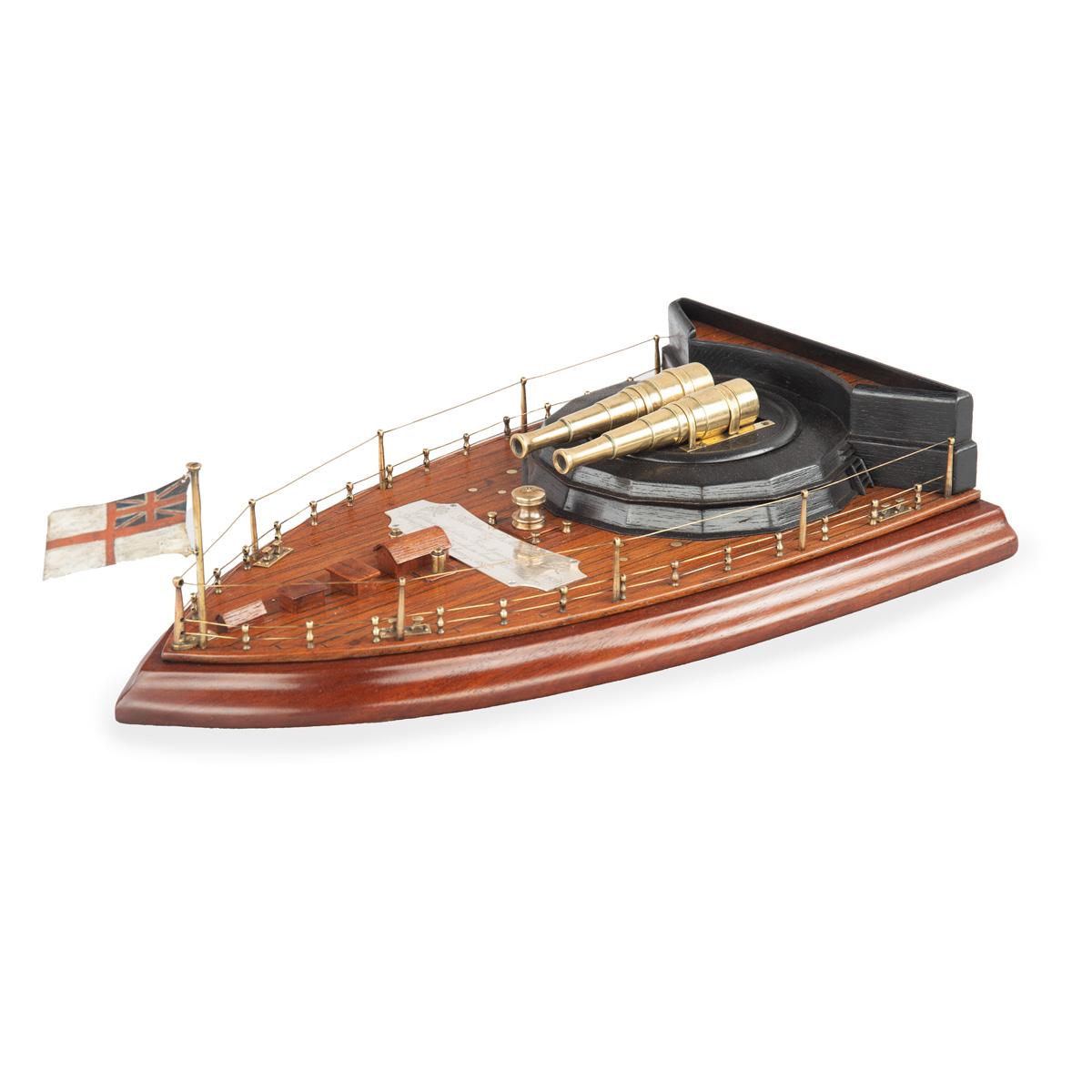 A Teak Model of the Stern of HMS Howe, Presented to Captain Assheton Gore For Sale 1