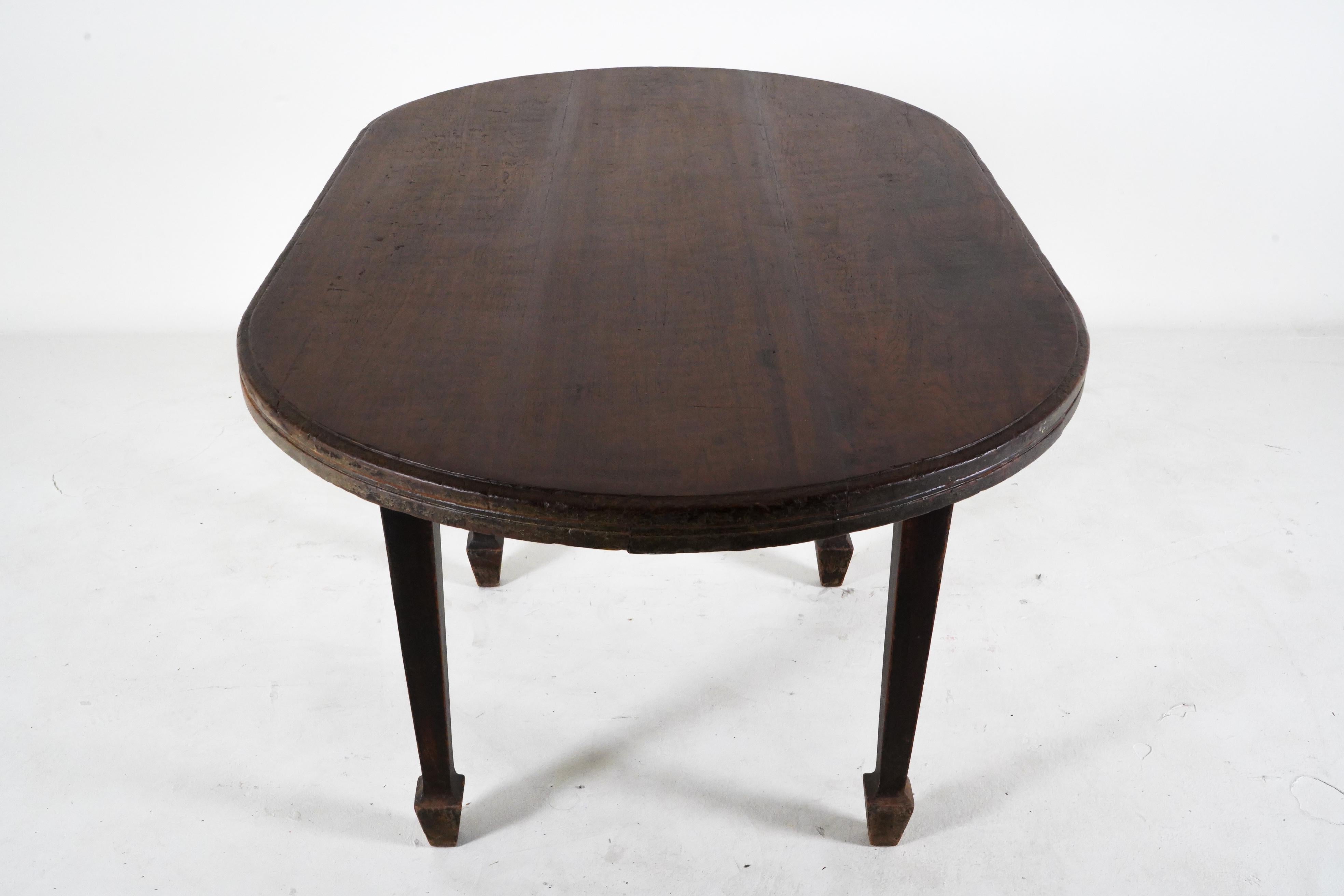 A Teak Wood Oval Dining Table For Sale 1