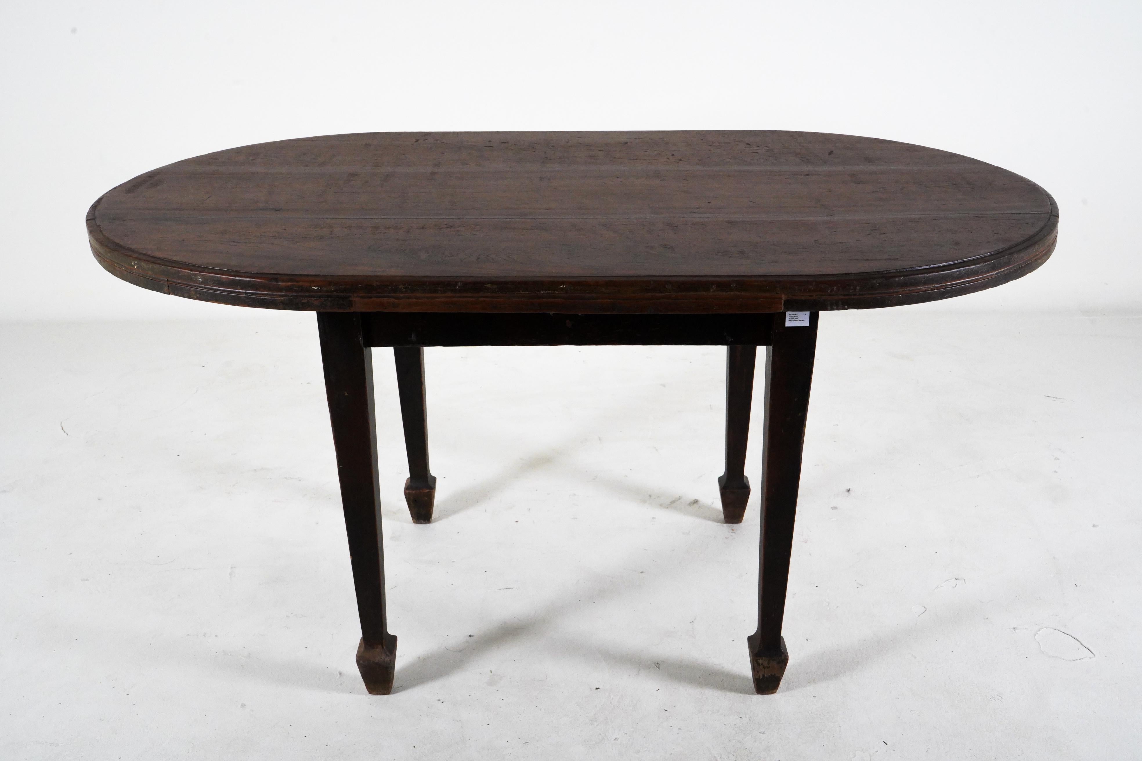 A Teak Wood Oval Dining Table For Sale 2