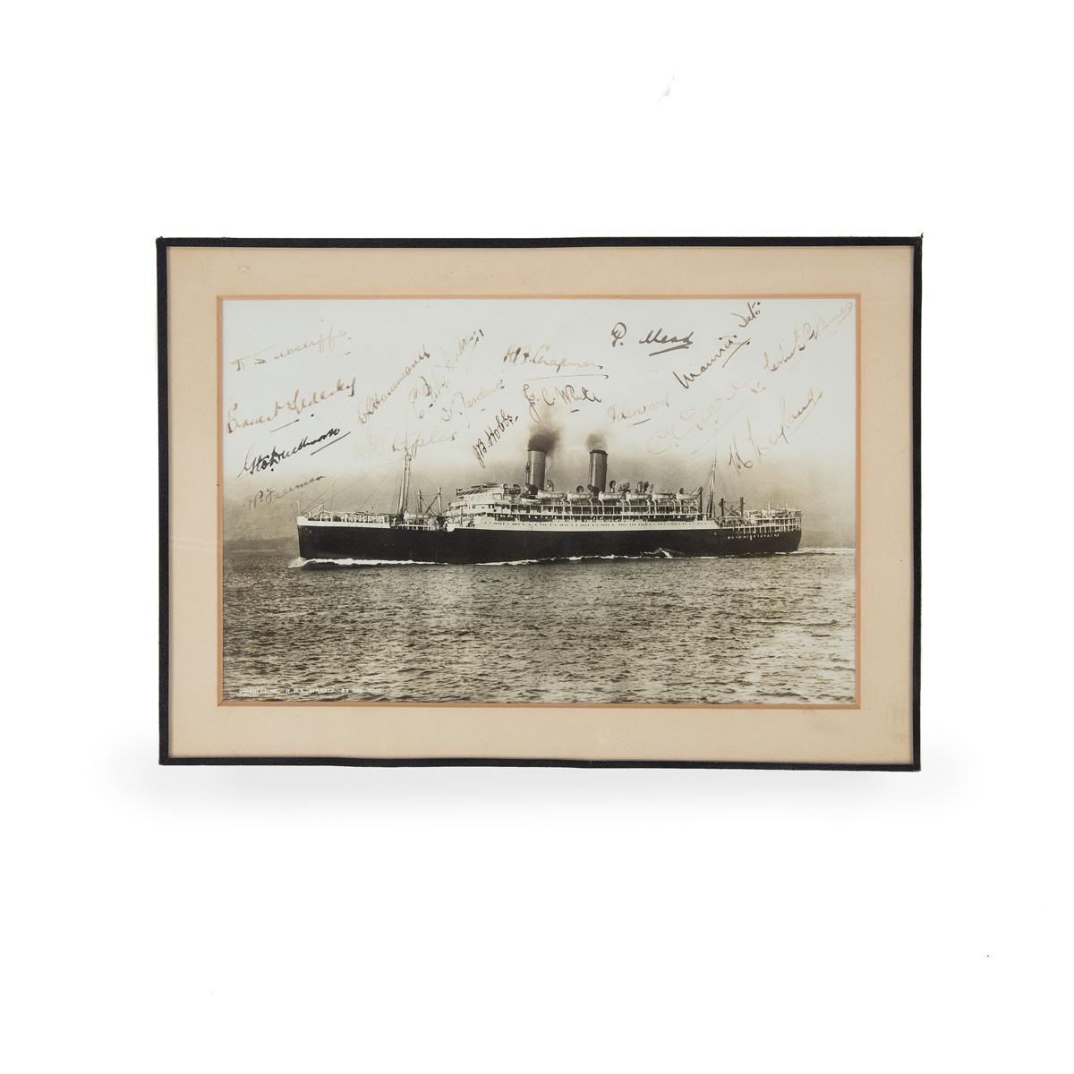 English A Team-Signed Gelatin Print Photograph of the R.M.S. Otranto For Sale