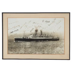 Antique A Team-Signed Gelatin Print Photograph of the R.M.S. Otranto