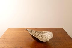 A teardrop ceramic bowl by Soholm Bornholm, 1950's