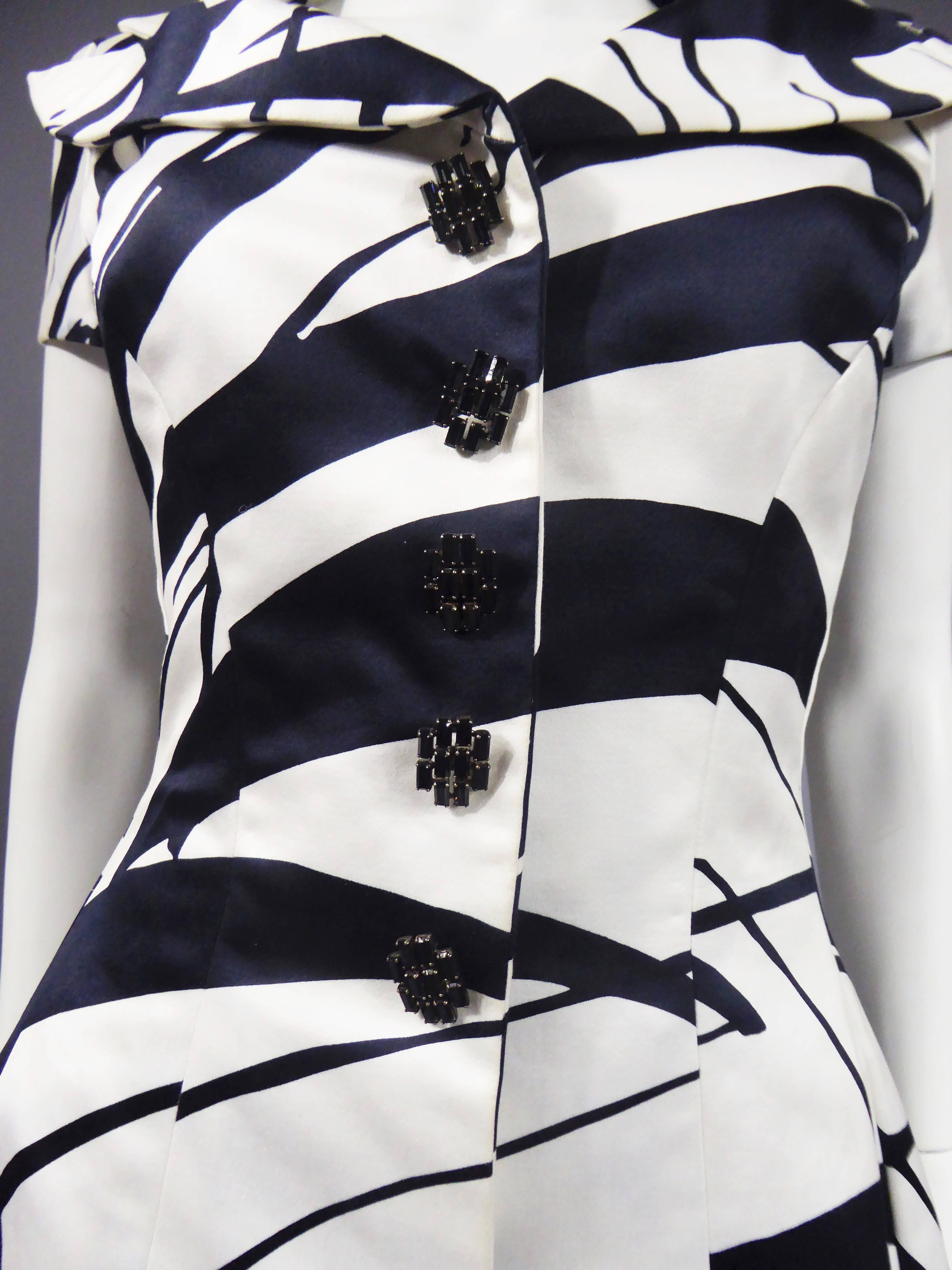 Robe Couture Ted Lapidus by Olivier Lapidus, française, circa 1990 Bon état - En vente à Toulon, FR