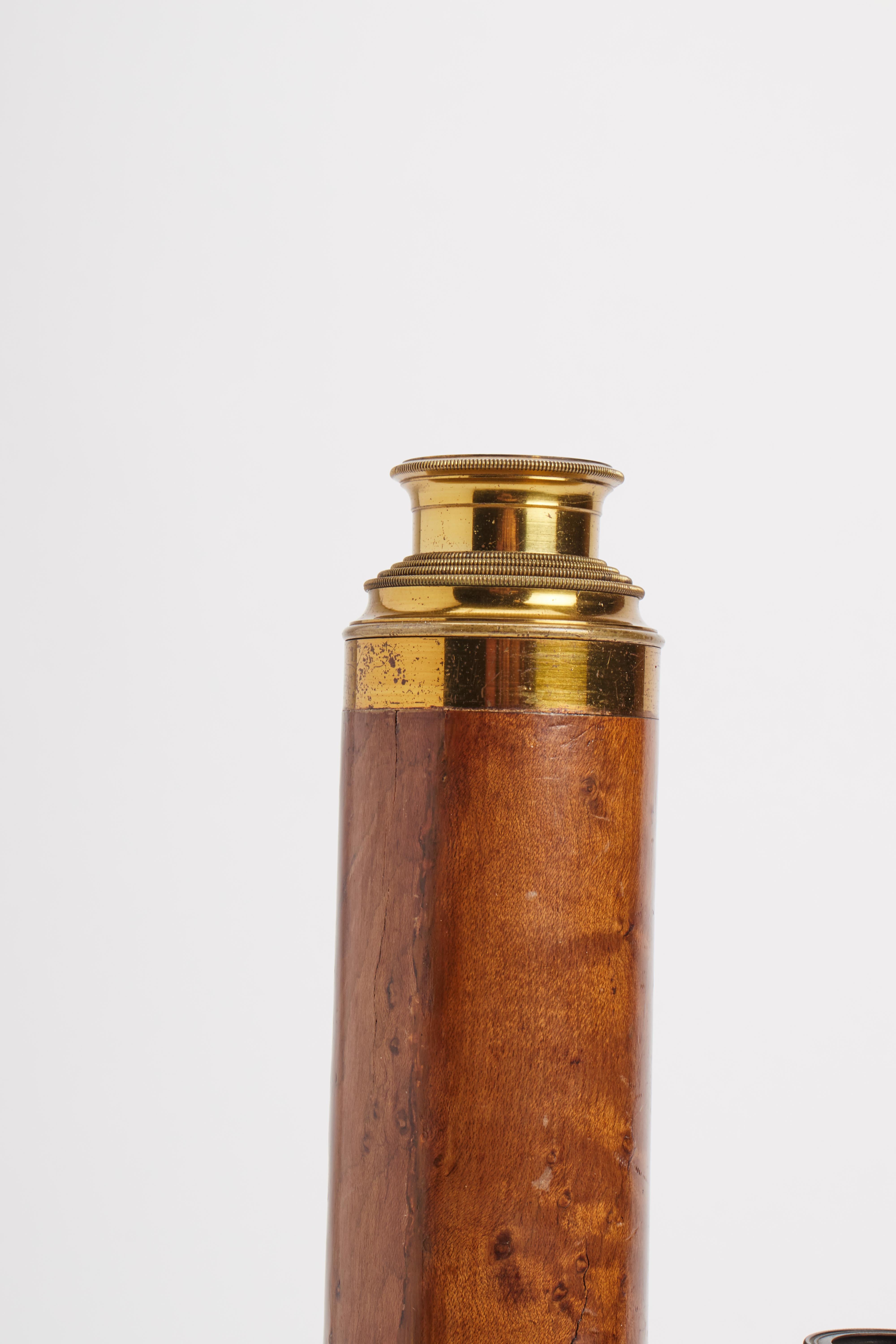 Brass A telescope, four extractions, Germany 1880. 