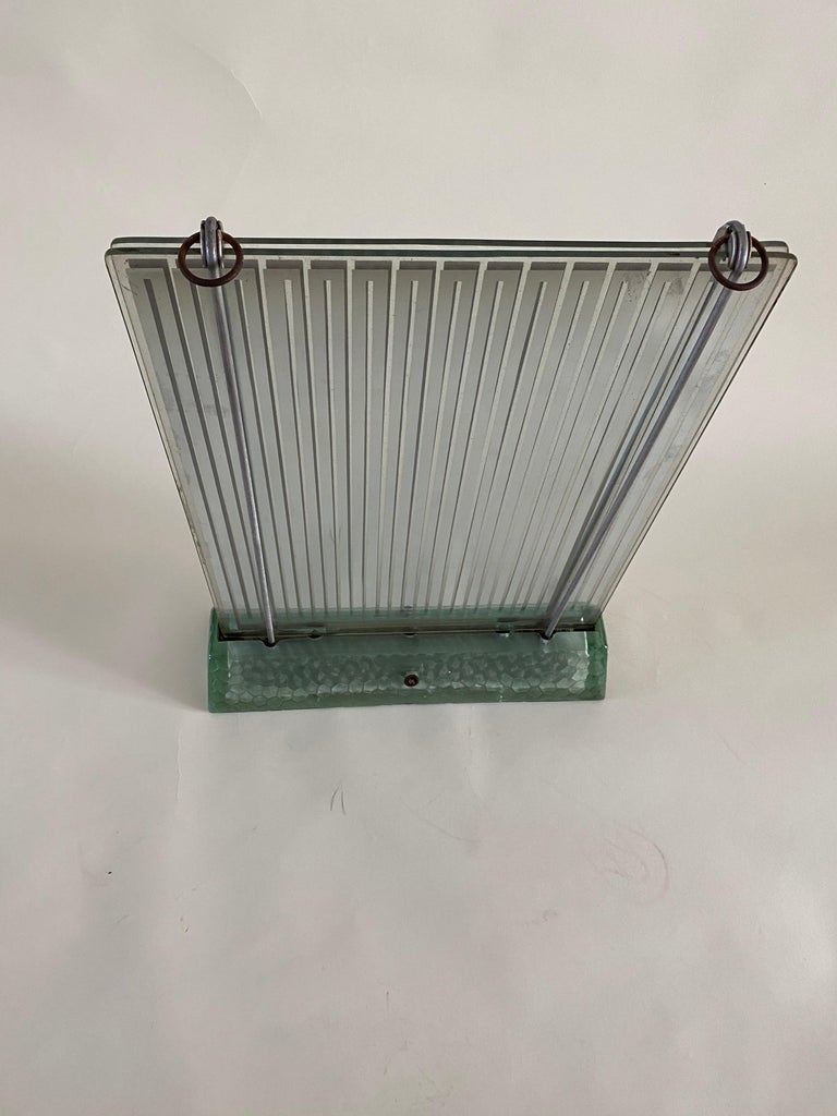 A Tempered, Moulded and Mirrored Glass Radiator by SaintGoban, 1937