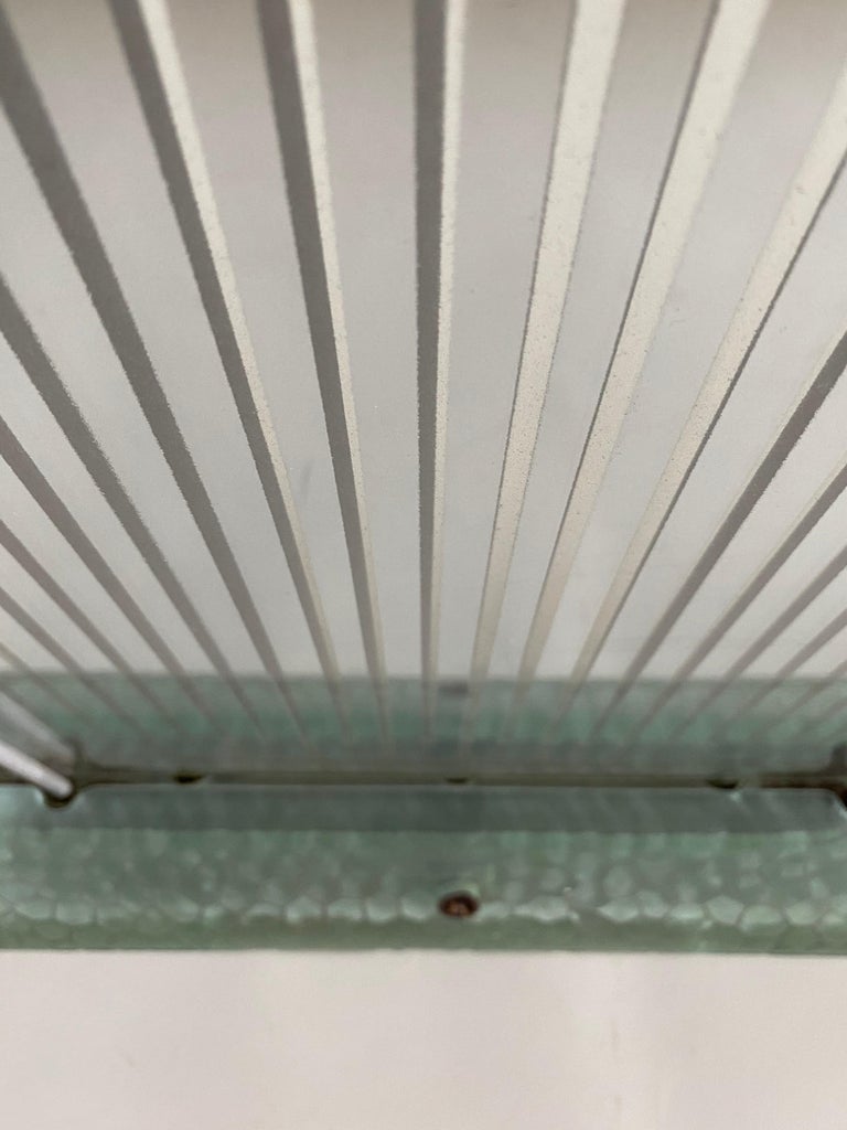 A Tempered, Moulded and Mirrored Glass Radiator by SaintGoban, 1937