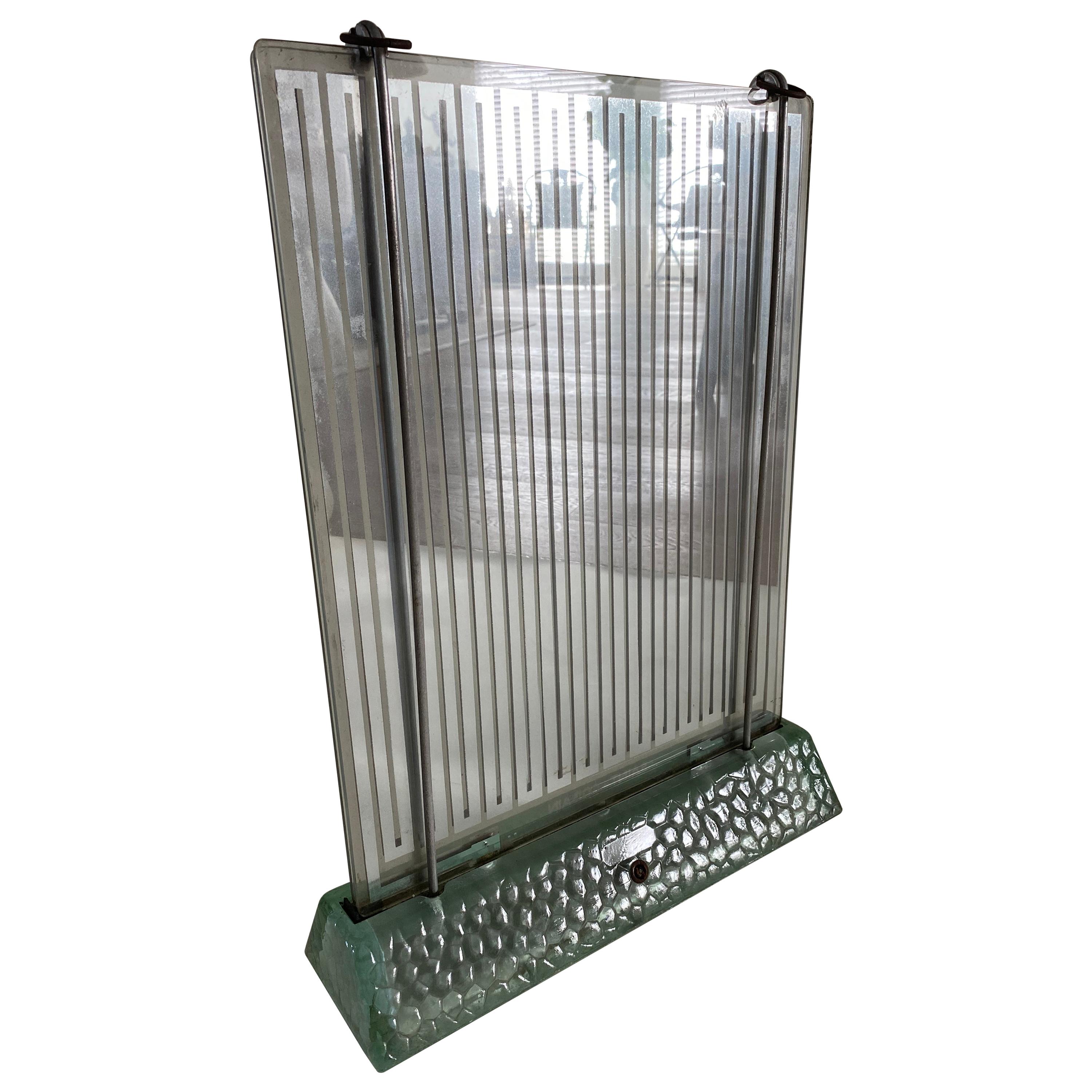 A Tempered, Moulded and Mirrored Glass Radiator by Saint-Goban, 1937 For Sale