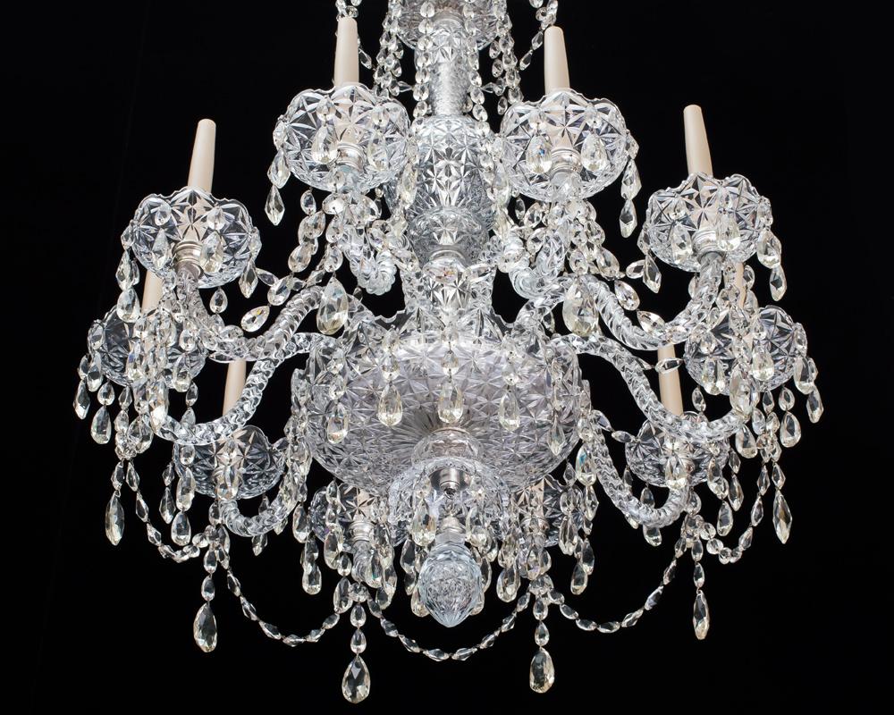 Ten-Light Late Victorian Chandelier Attributed to James Green In Good Condition For Sale In Steyning, West sussex