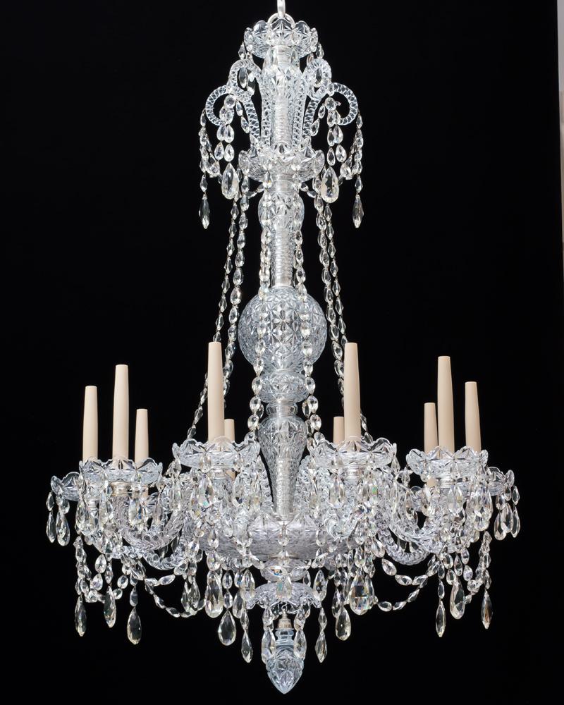 Early 20th Century Ten-Light Late Victorian Chandelier Attributed to James Green For Sale