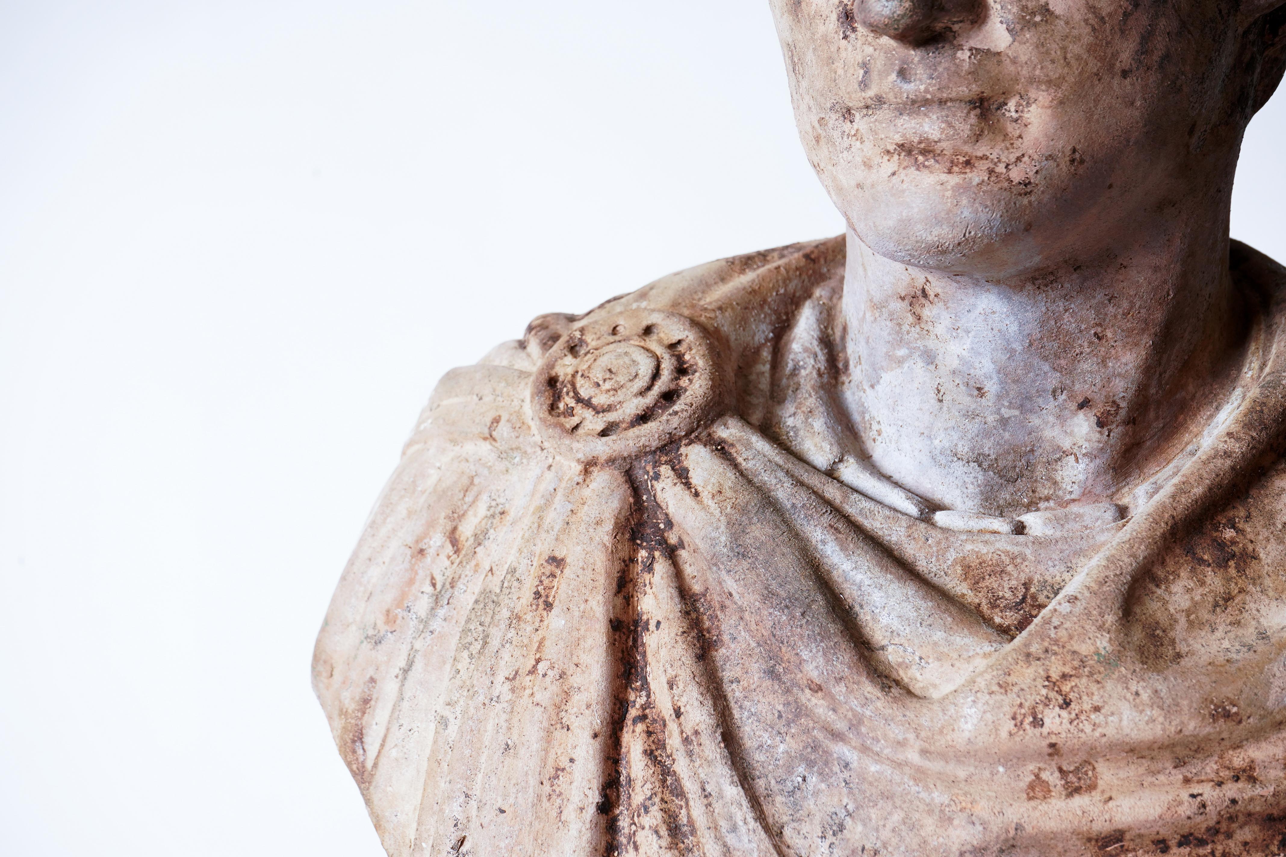 Terra Cotta Bust of a Roman Emperor For Sale 2