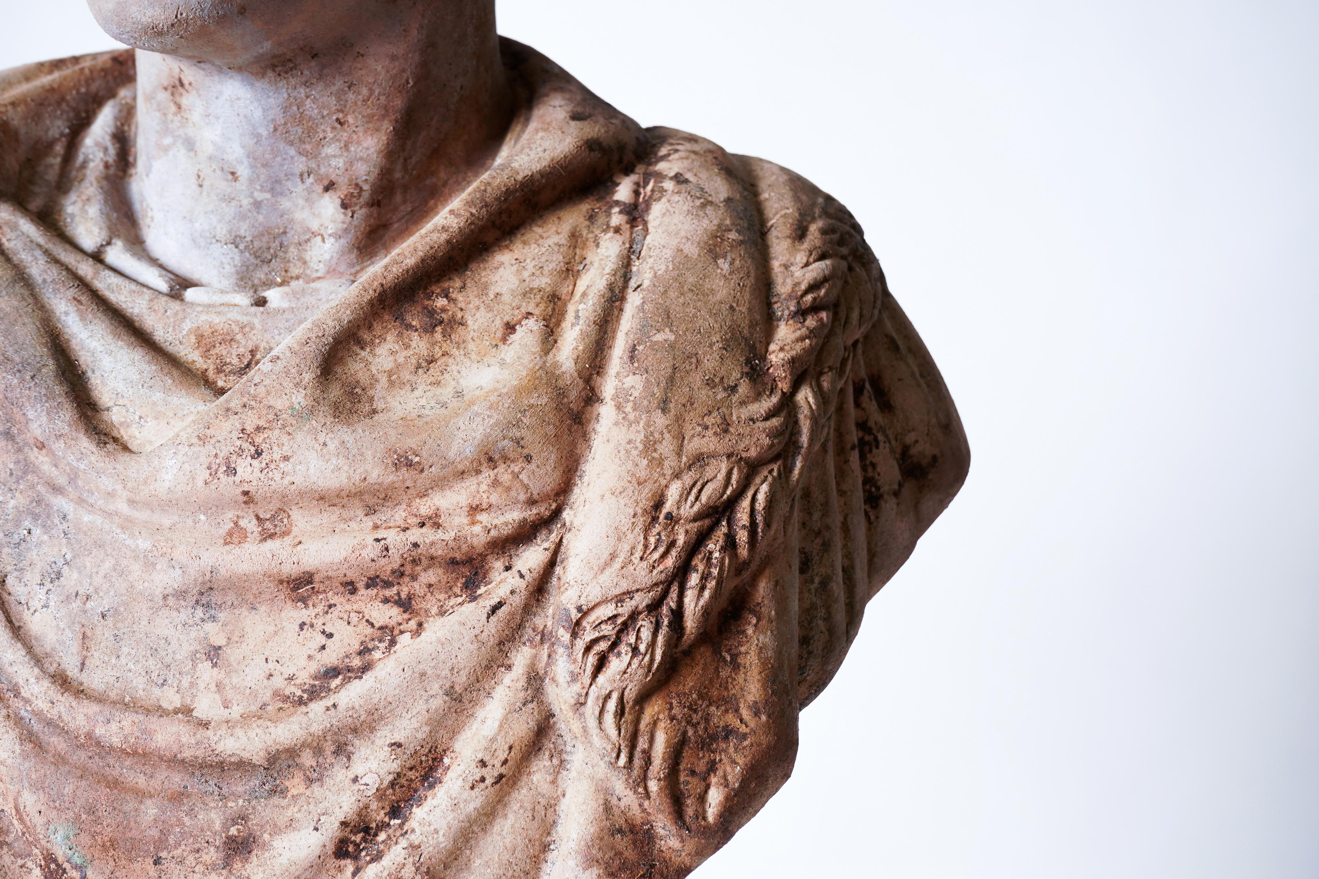 Terra Cotta Bust of a Roman Emperor 3