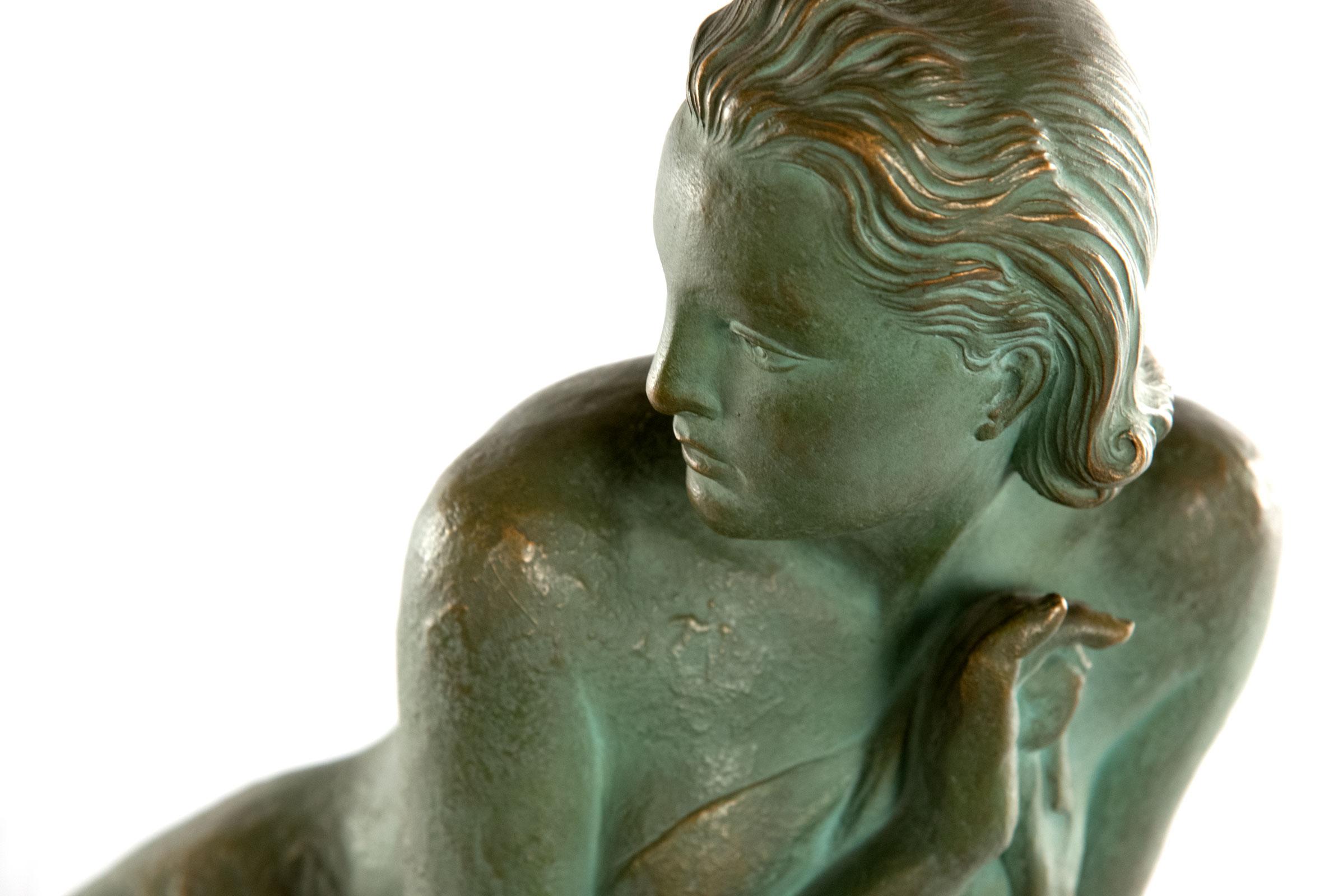 Terrakotta-Skulptur eines Aktes von Ugo Cipriani:: 1887-1930 (Art déco)
