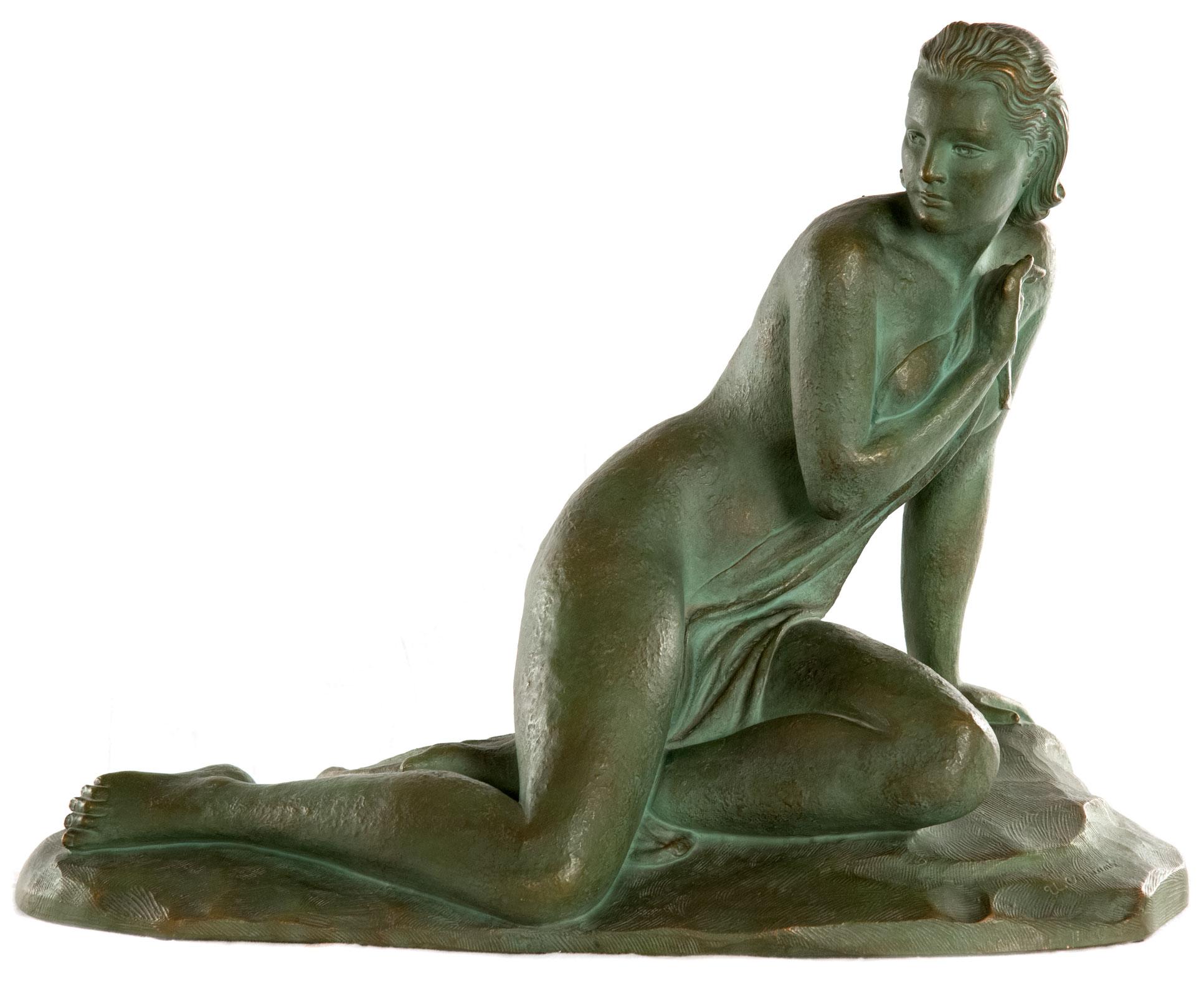 Art Deco Terracotta Sculpture of a Nude by Ugo Cipriani, 1887-1930