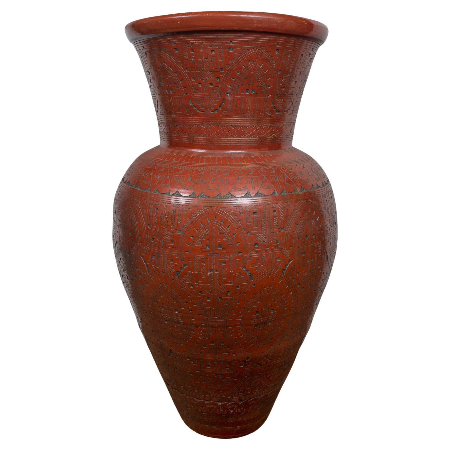 Terracotta "Floor" Vase For Sale