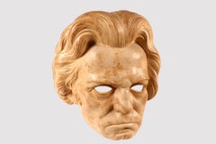 Ein Terrakotta-Maskenporträt von Ludwig van Beethoven, von Angelo Galli, Italien 1922.