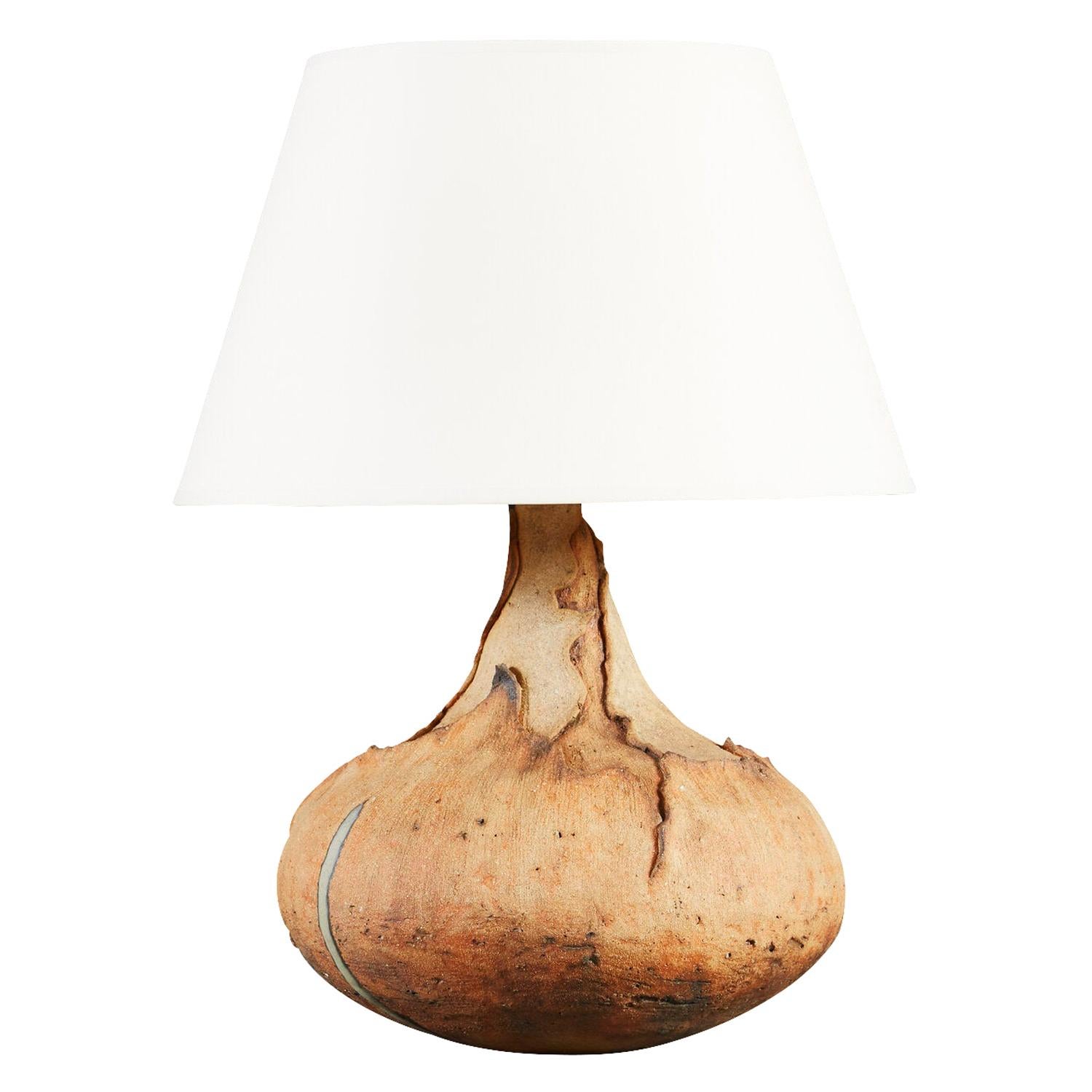 Terracotta Onion Table Lamp For Sale