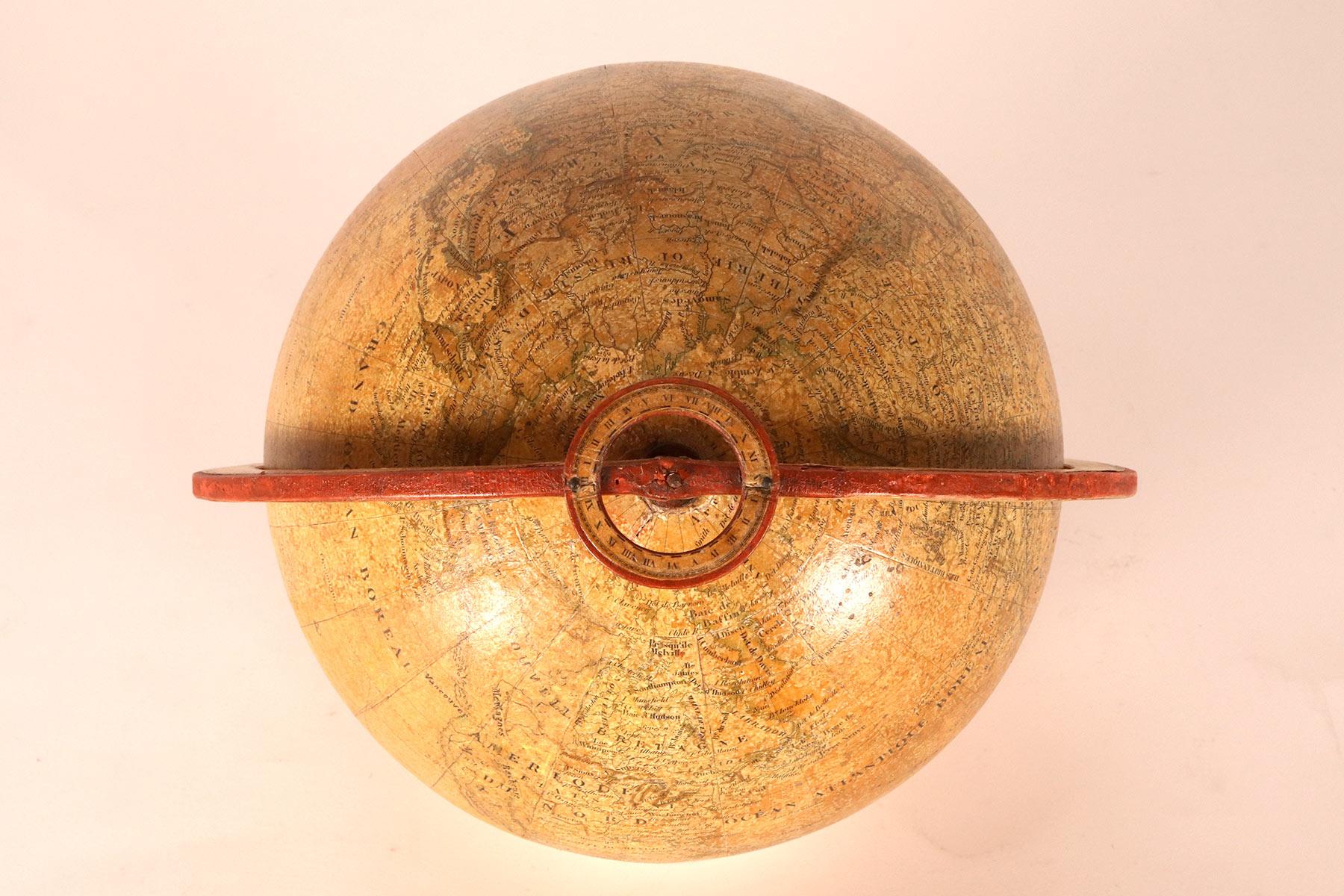 A terrestrial seven inches globe, signed Felix Delamache, France 1845. in vendita 4
