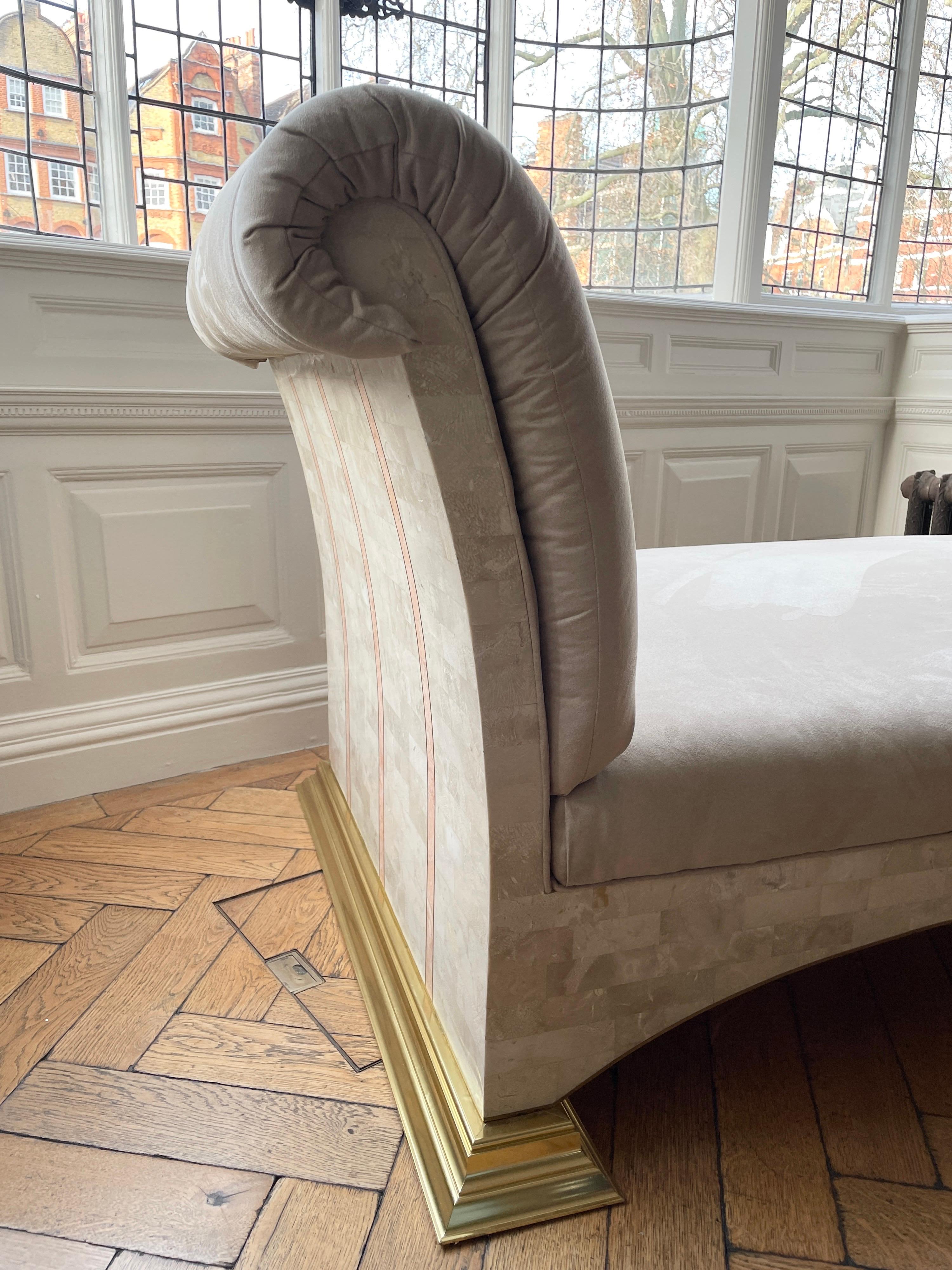 Tessellated Marble Daybed by Maitland Smith For Sale 5