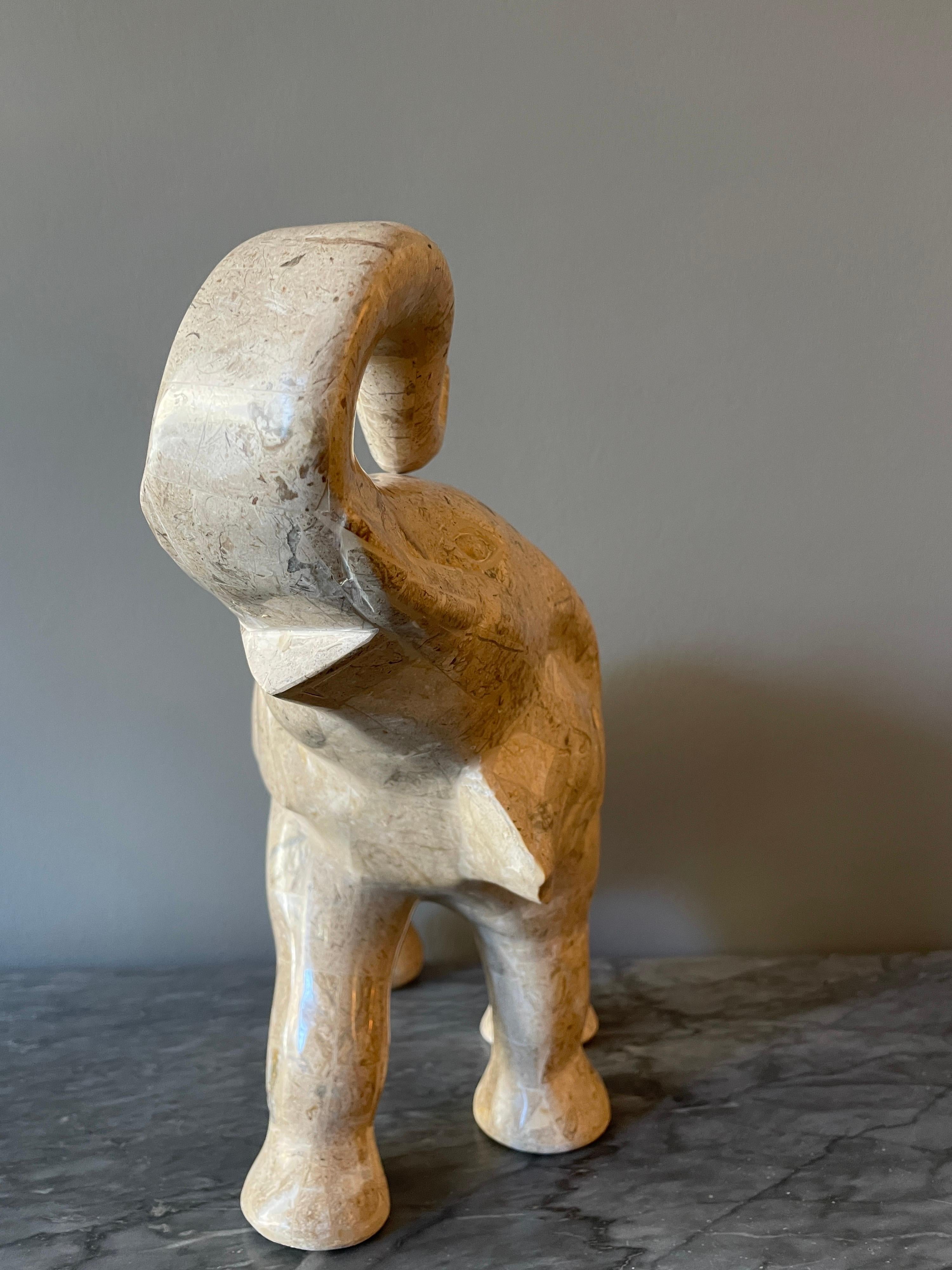 North American Tessellated Marble Elephant by Maitland Smith