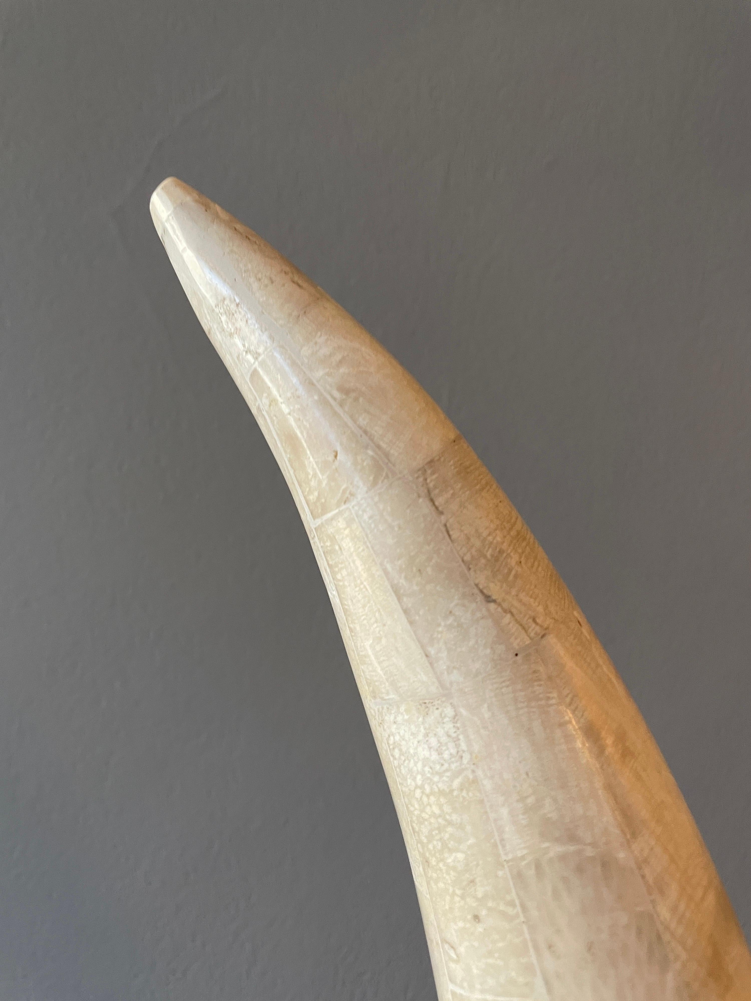 20th Century Tessellated Marble Tusk by Maitland Smith For Sale