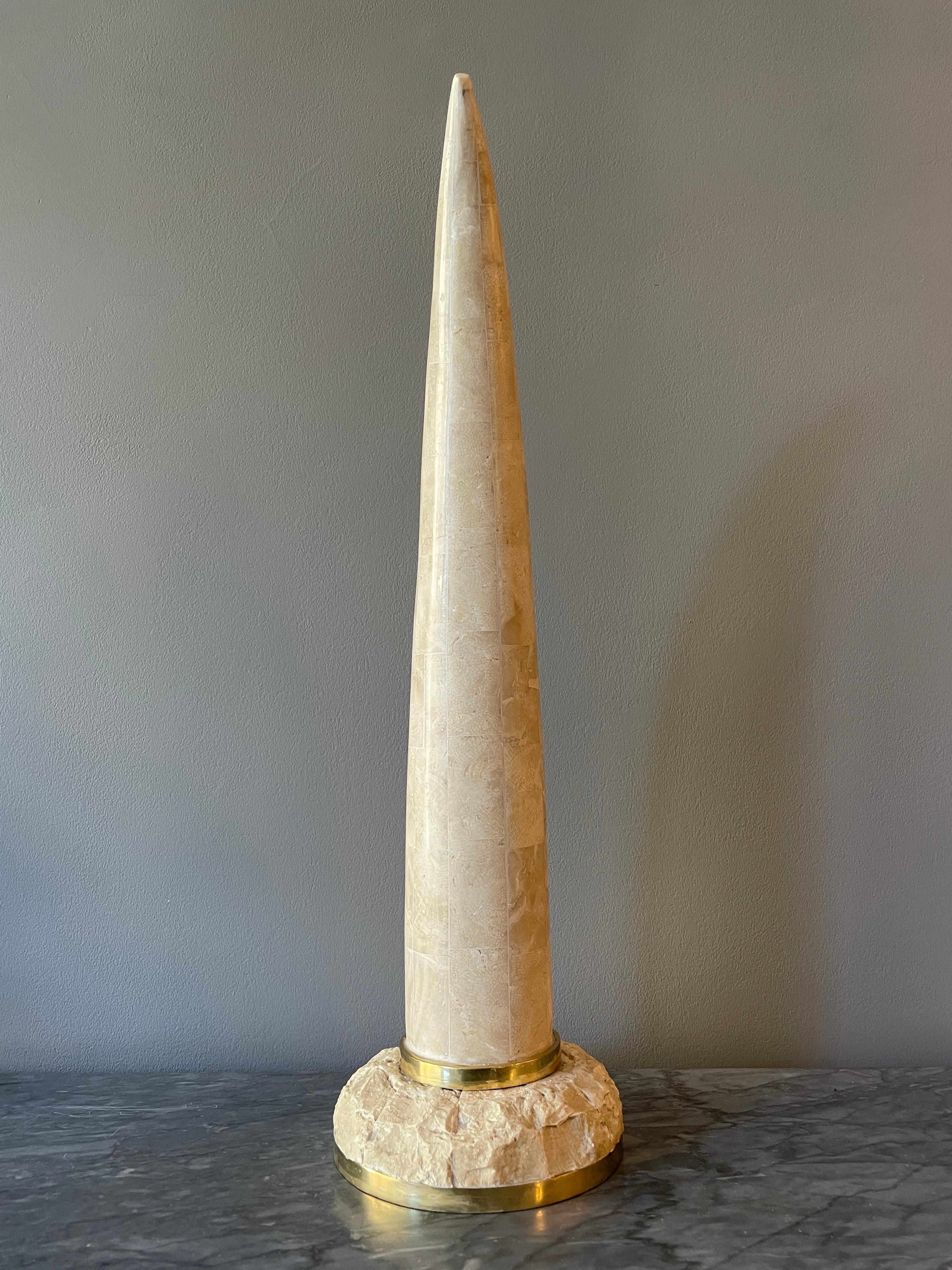 Tessellated Marble Tusk by Maitland Smith For Sale 2