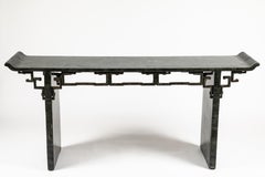 Tessellated Stone and Bronze Console Table by Maitland-Smith