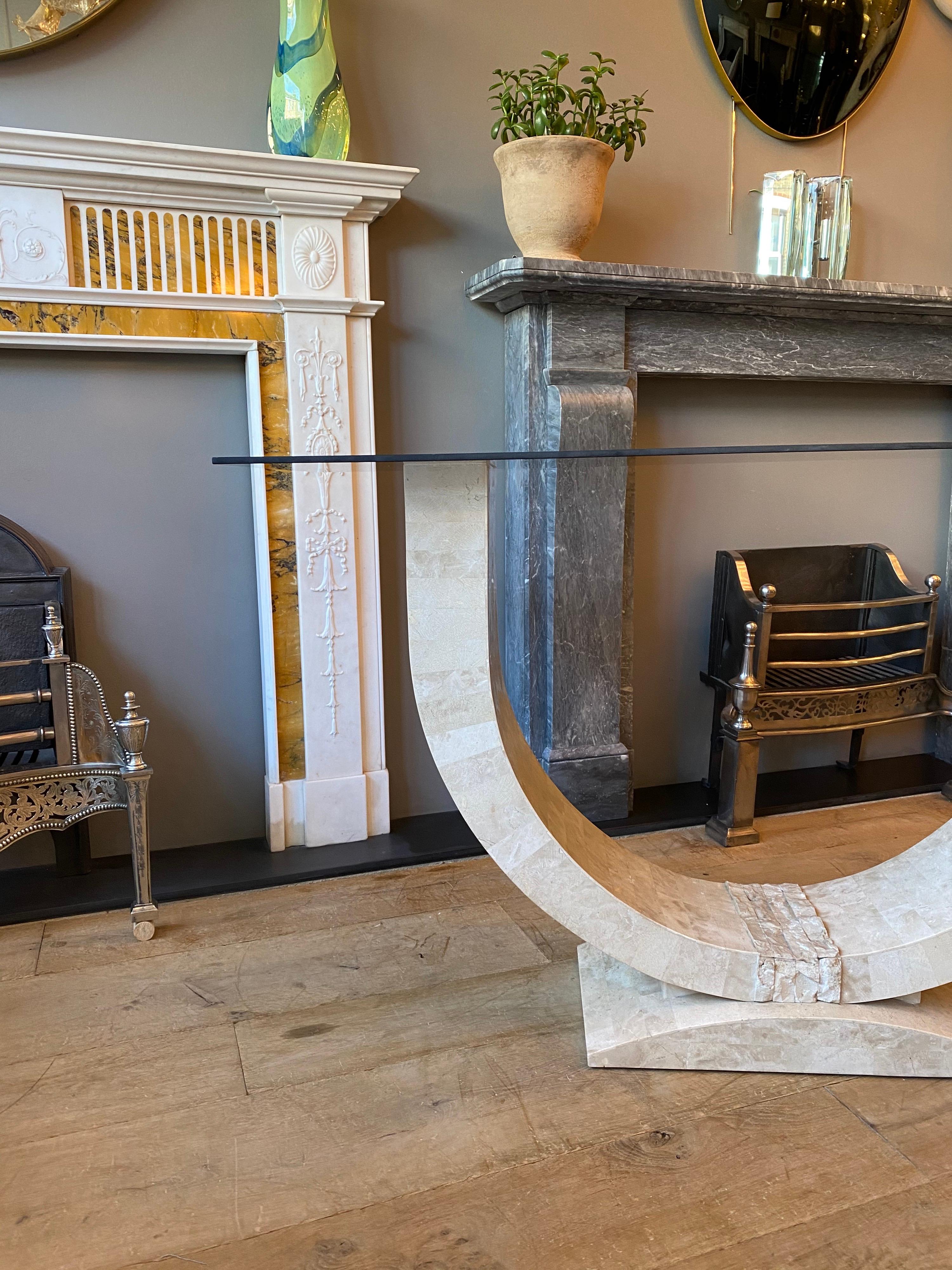 Tessellated Stone Console Table by Maitland Smith In Good Condition In London, GB