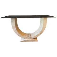 Tessellated Stone Console Table by Maitland Smith