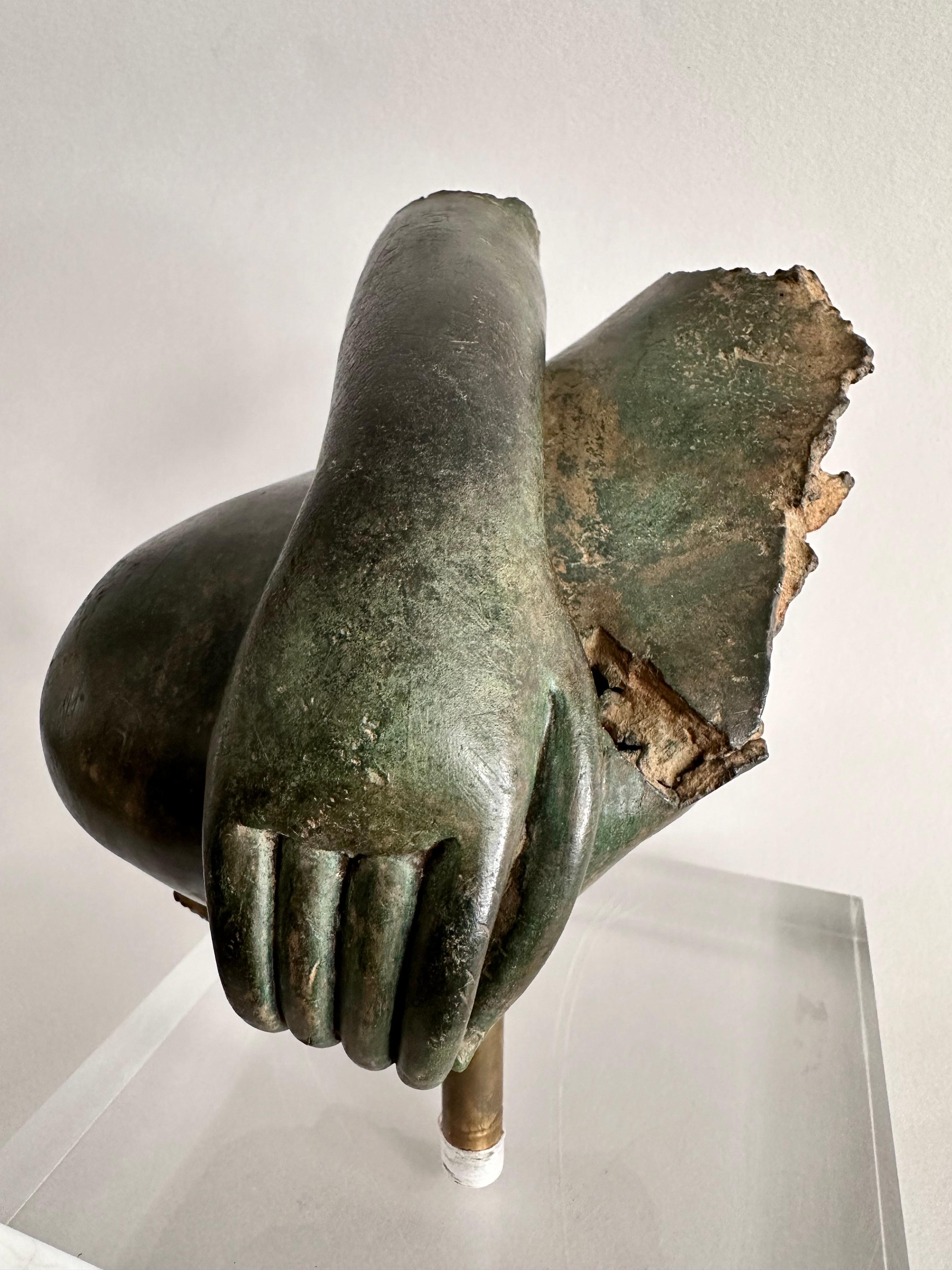 Bronzo Frammento di Buddha in bronzo tailandese, XV secolo in vendita