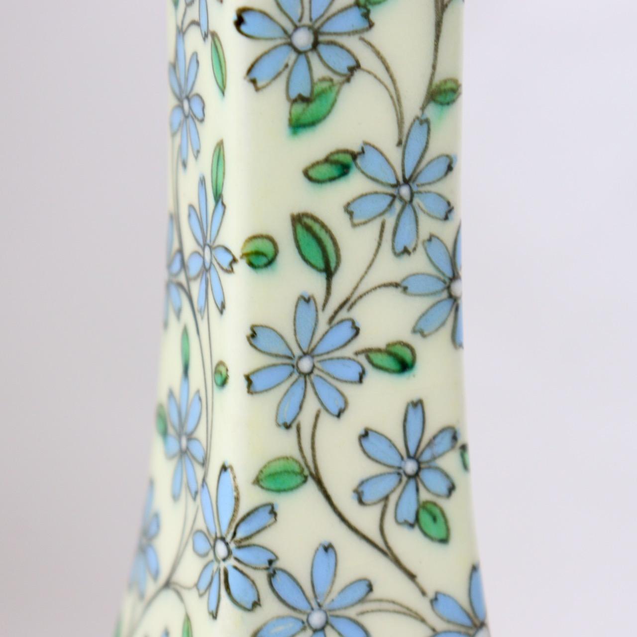 Late 19th Century A Théodore Deck (1823-1891) Enamelled Faience Soliflore Vase circa 1875