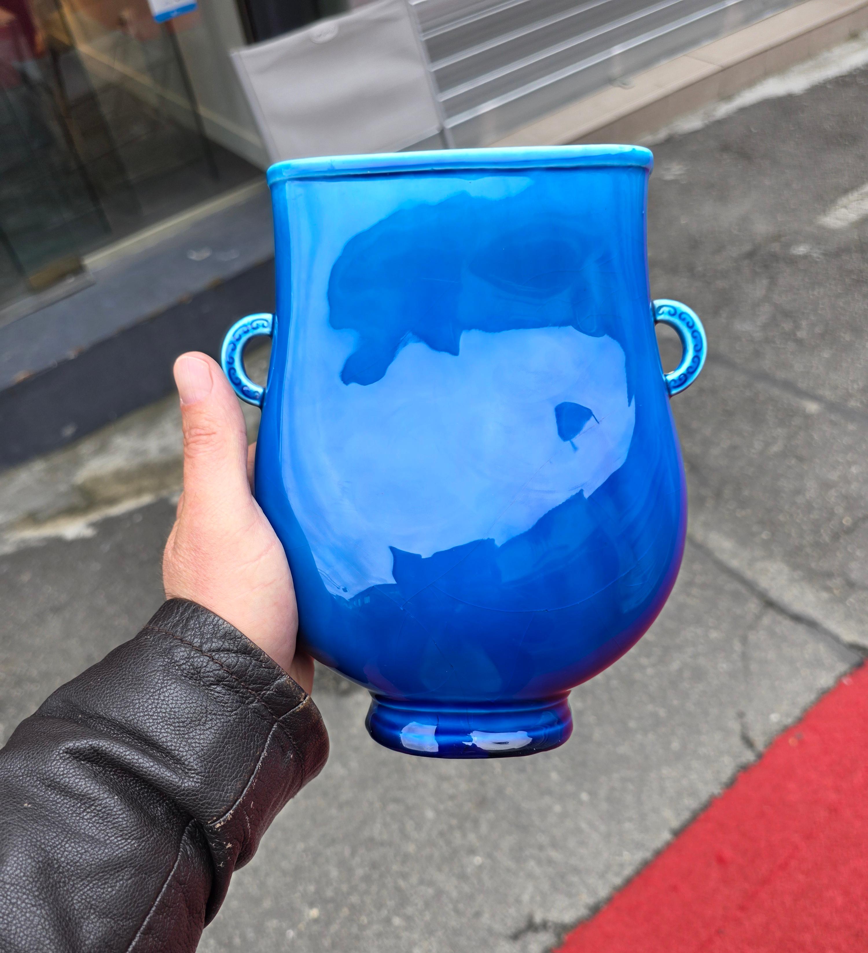 Un vaso di faience smaltato di Théodore Deck (1823-1891) del 1870 circa in vendita 3