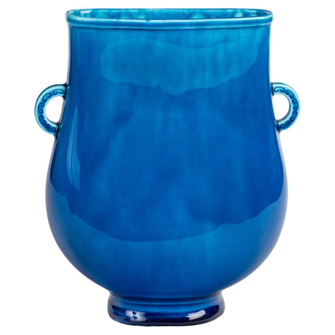 A Théodore Deck (1823-1891) Enamelled Faience Vase circa 1870