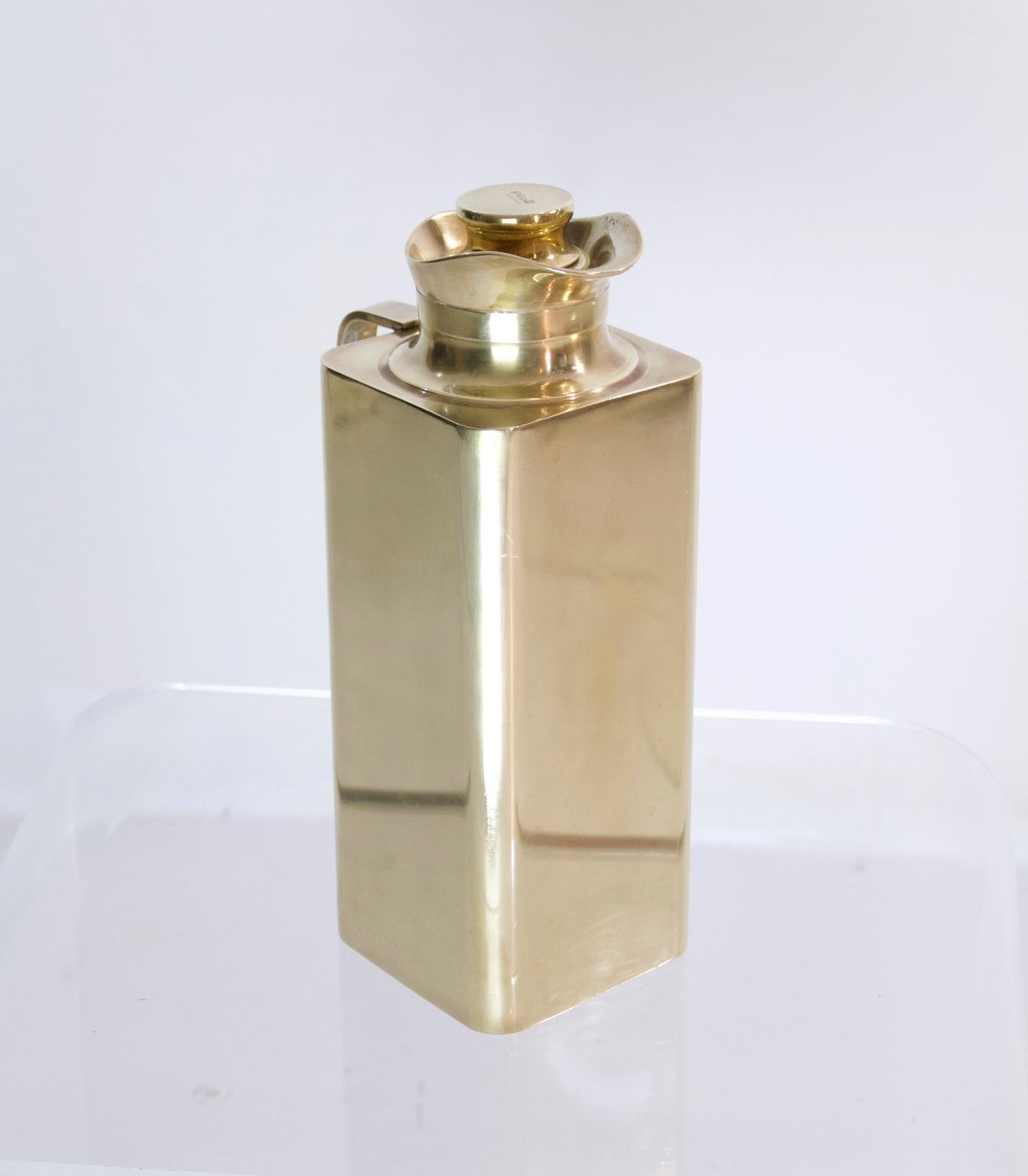 Modern Thermos Flask in Brass by Renzo Cassetti, Italy
