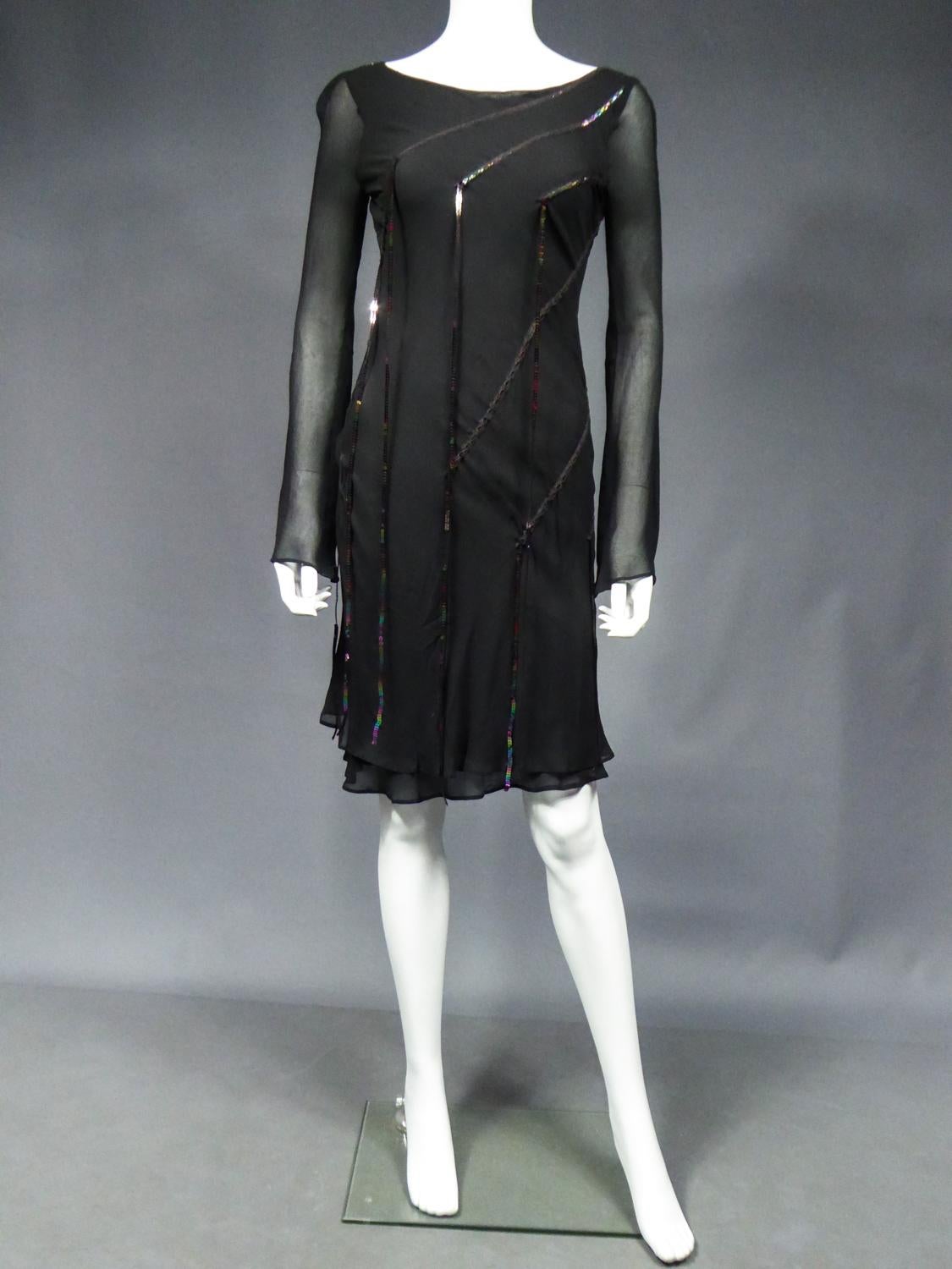 Ein Thierry Mugler Couture Kleines Schwarzes Kleid CIRCA 2000 Damen im Angebot