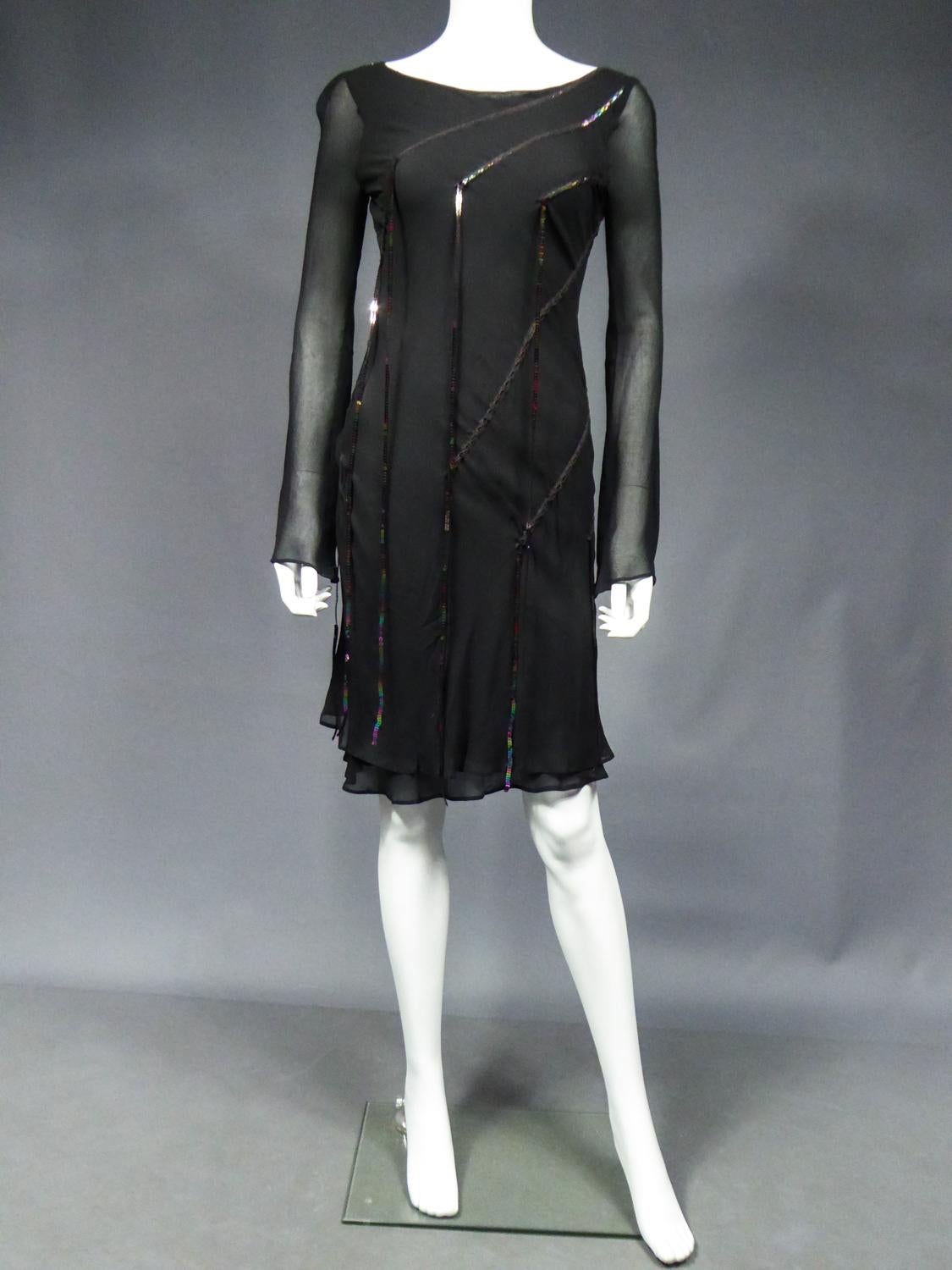 Thierry Mugler Couture Kleines Schwarzes Kleid, ca. 2000 Damen im Angebot