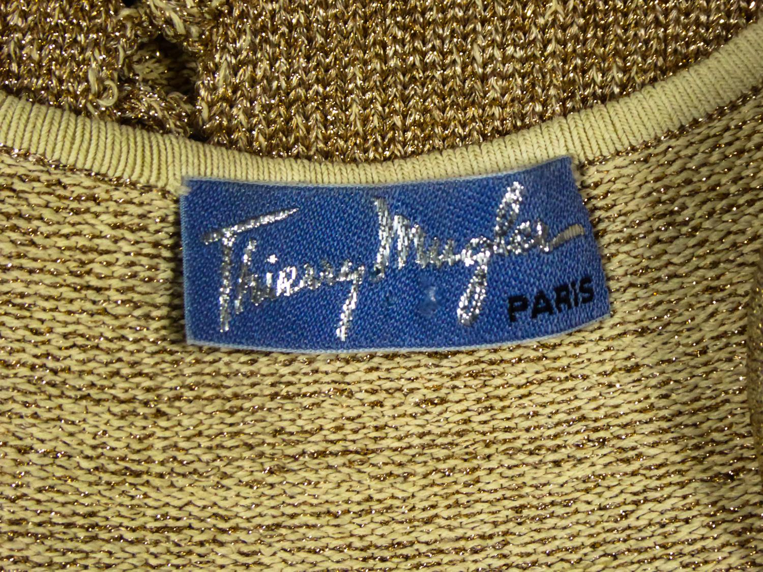 A Thierry Mugler French Evening Dress in Lurex Chiné Knitwear Circa 1990/2000  (Braun)