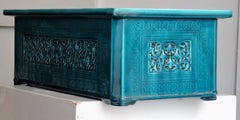 Théodore Deck Blue-Persian Faience Islamic Design Jardinière 19th Century