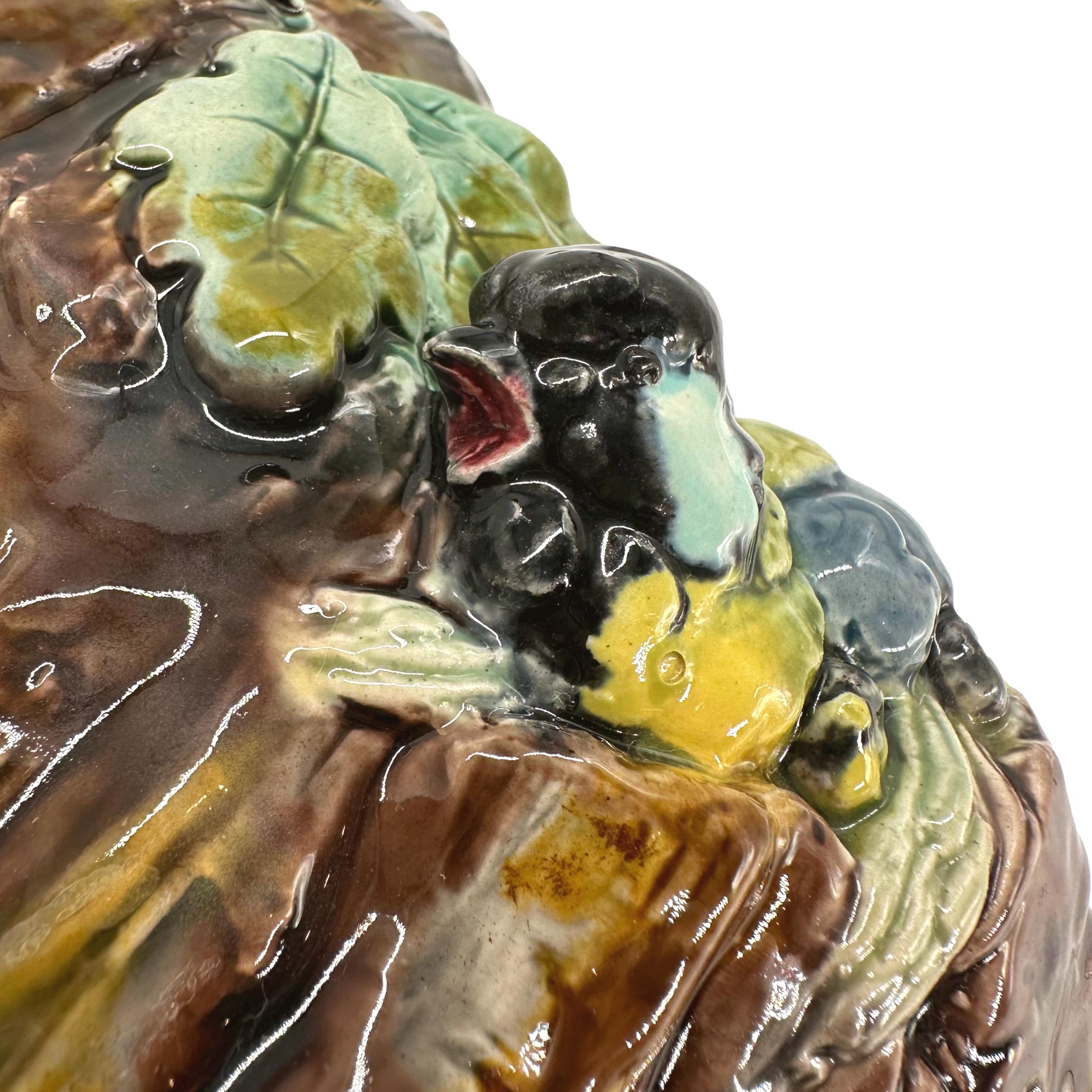 Tasca da parete in maiolica di Thomas Sergent Palissy Ware con serpente, Francia, 1875 ca. in vendita 1