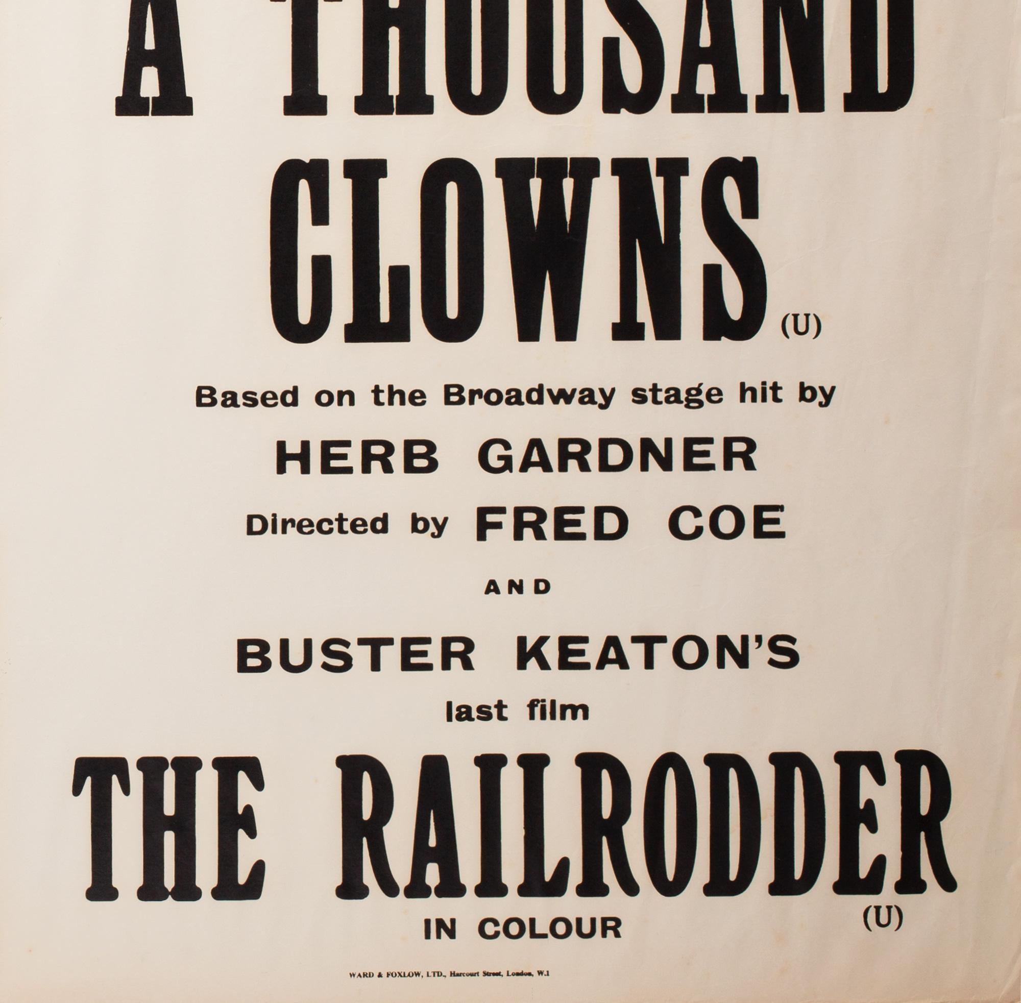 A Thousand Clowns 1966 Academy Cinema UK Quad Film Poster, Strausfeld 2