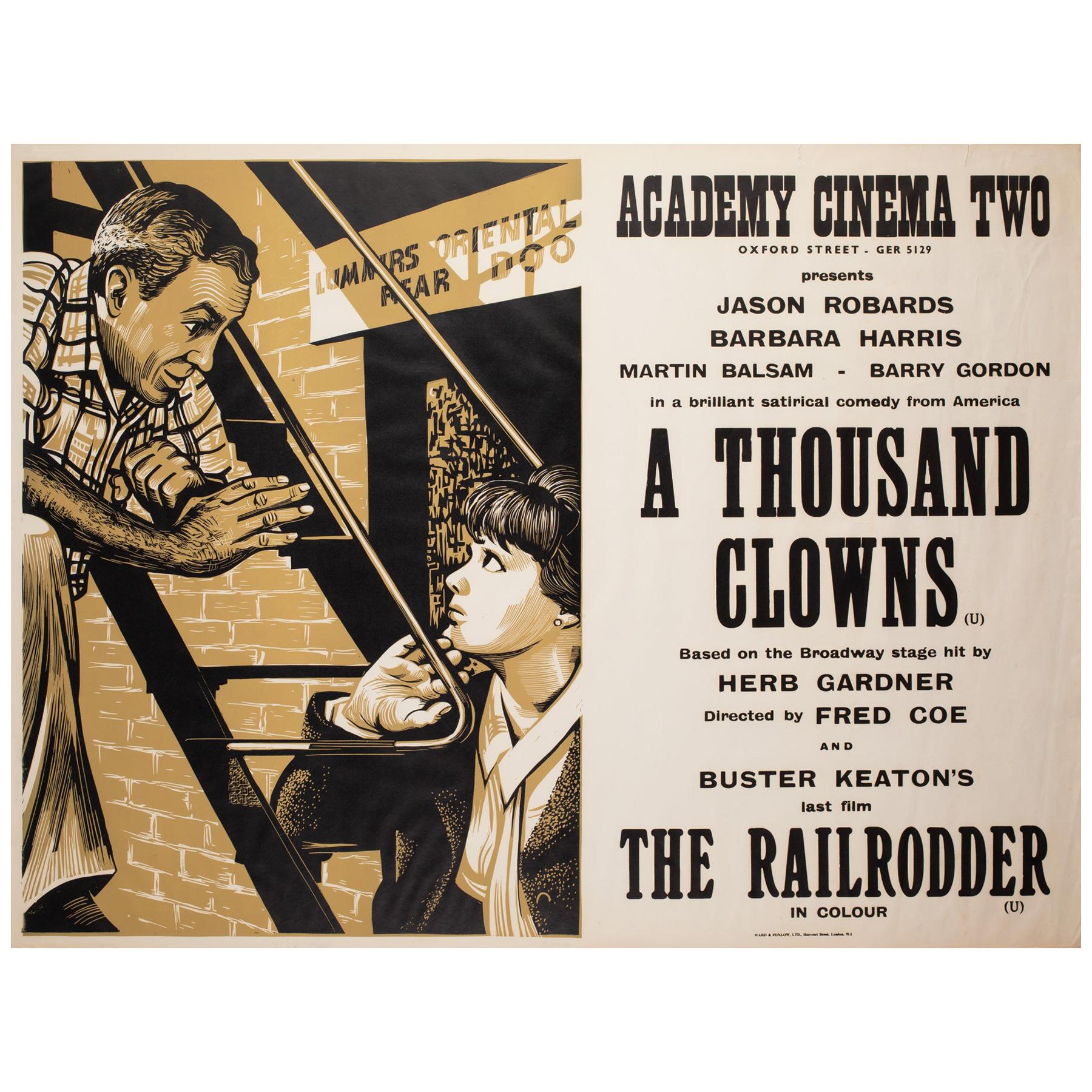 A Thousand Clowns 1966 Academy Cinema UK Quad Film Poster, Strausfeld