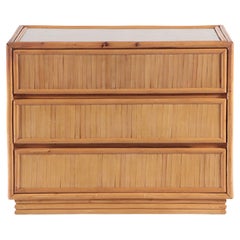 Used Three Drawer Rattan Dresser from the Phillipines, circa 1970